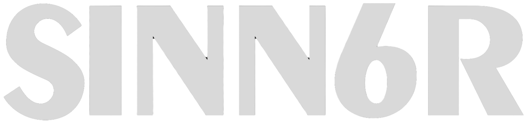 SINN6R bold text graphic