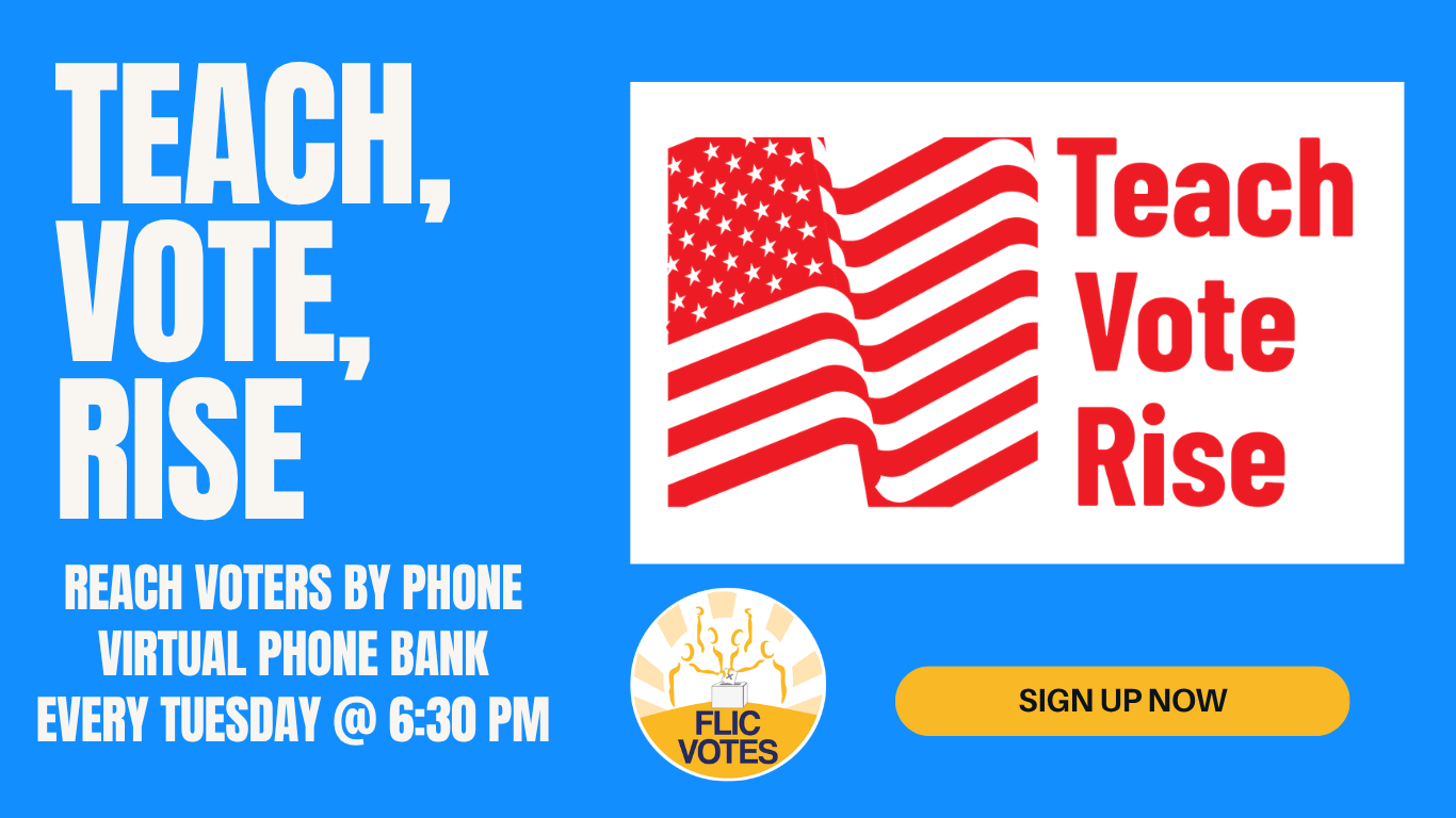 Teach, Vote, Rise - Reach voters by phone  - Virtual event 