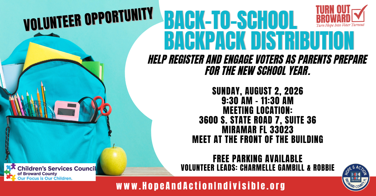 Register and Educate Voters- Turn Out Broward- Miramar