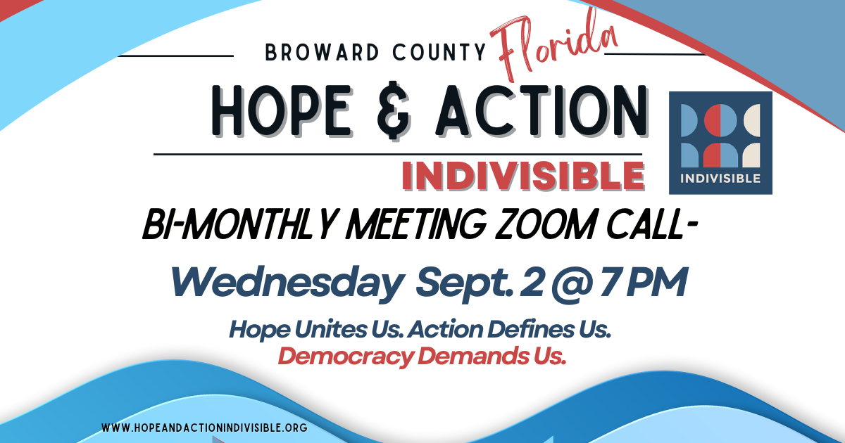 Hope and Action Indivisible Bi-Monthly Meeting 