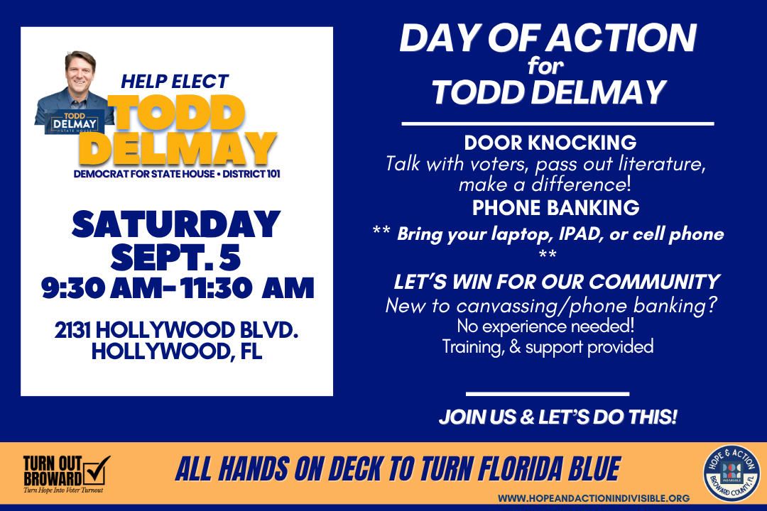 Days of Action for Todd Delmay - Saturday 9/5