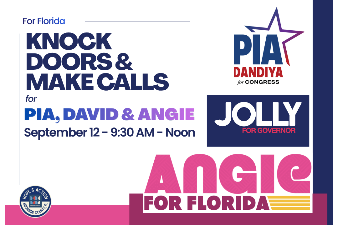 Knock Doors for Pia, Angie and David