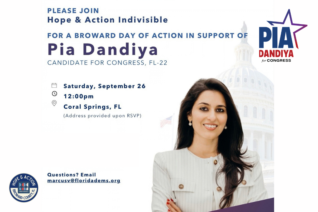 Canvassing with Pia Dandiya in Coral Springs!