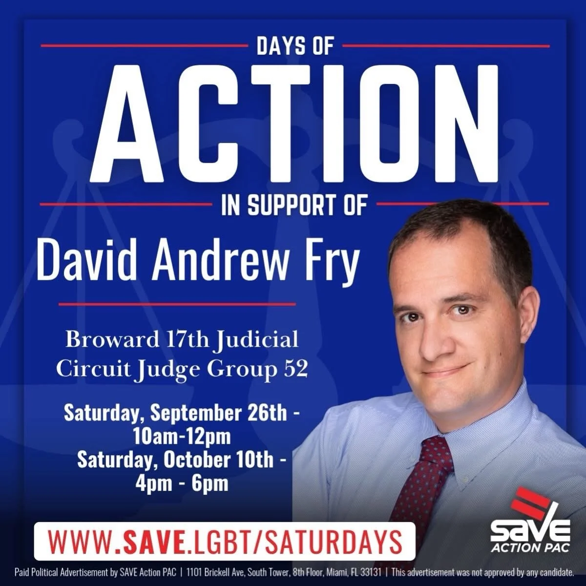 Day of Action w/SAVE for David Fry