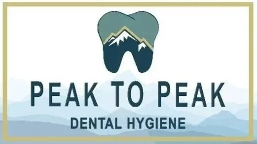 Logo with mountain-shaped tooth and text 'Peak to Peak Dental Hygiene, PC'.