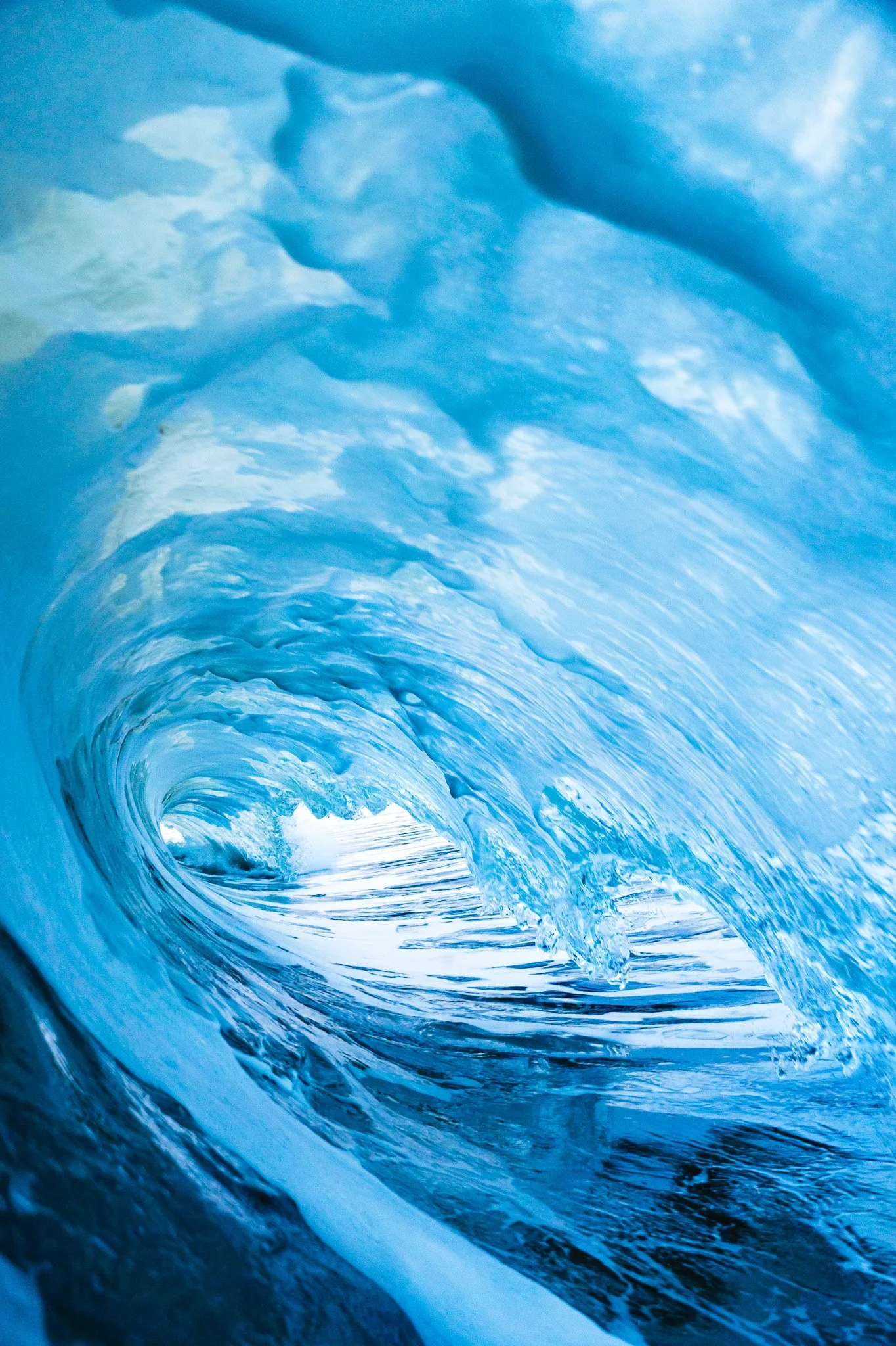 Cool tones inside a frothy one 