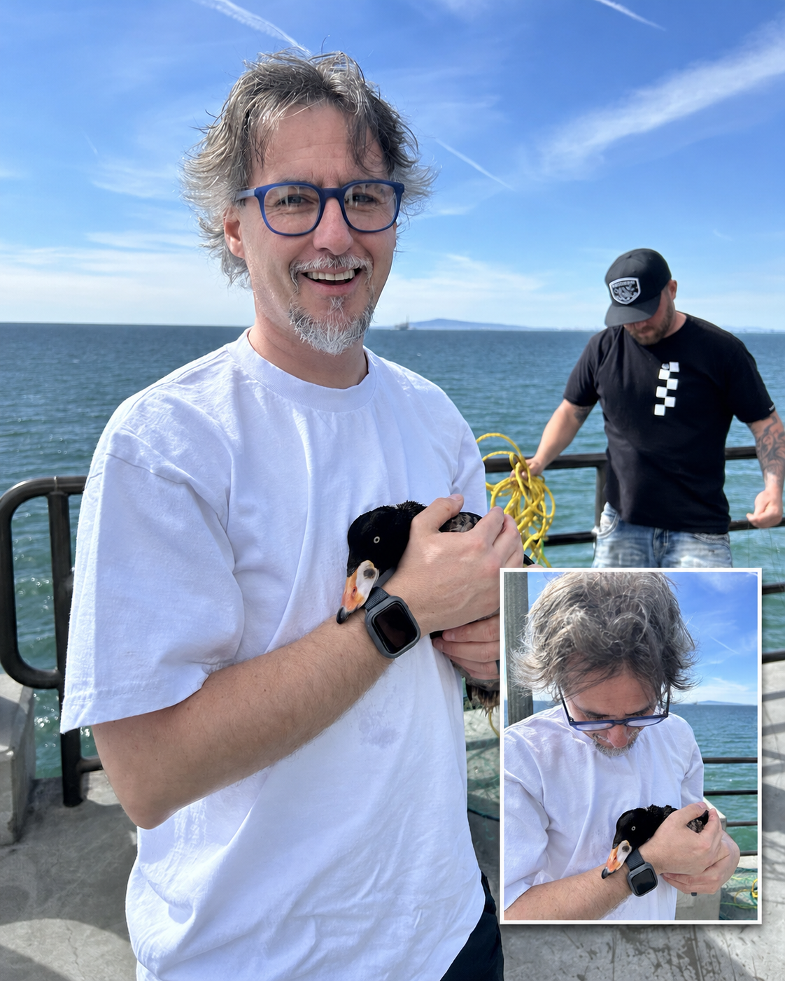 Rescuing a Bird Tangled in Fishing Line at Huntington Beach Pier