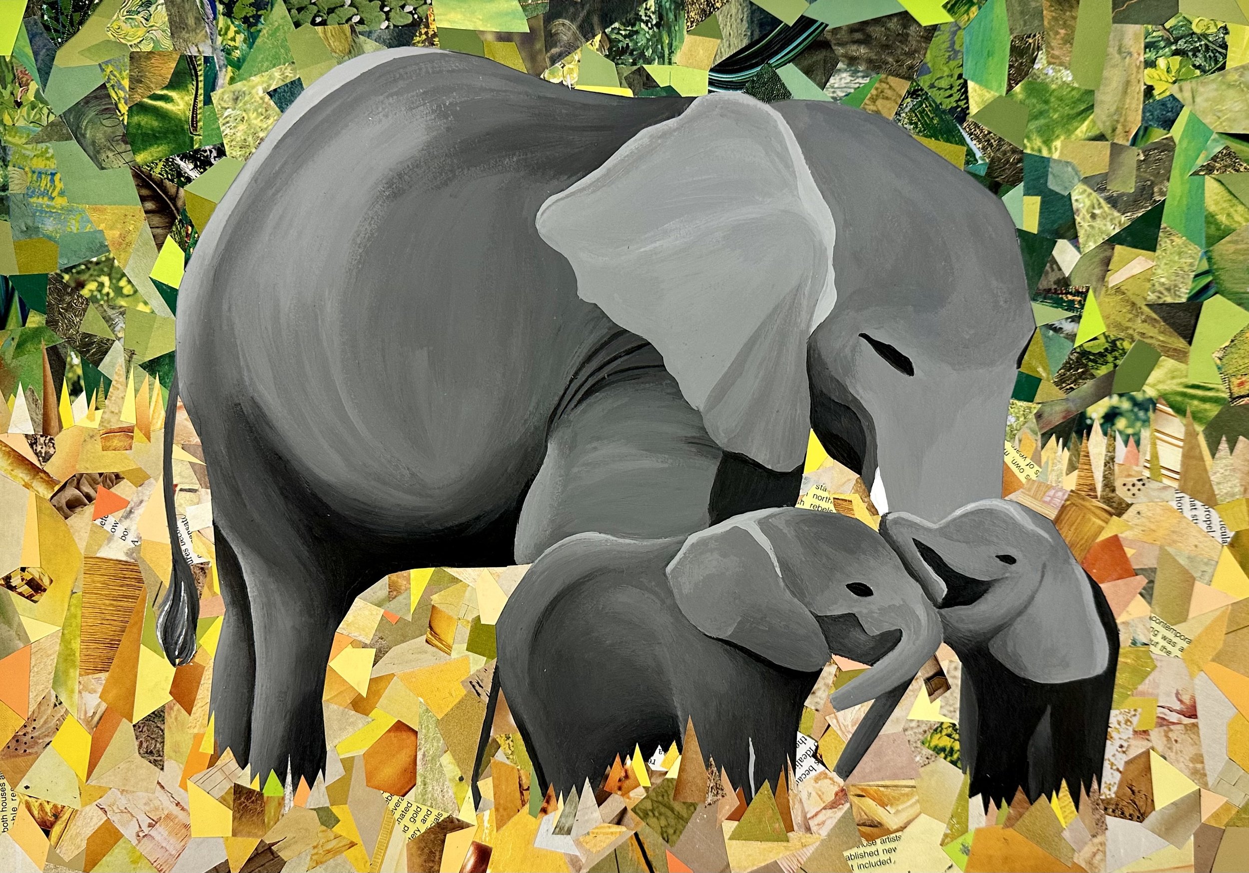 Elephant Family Print