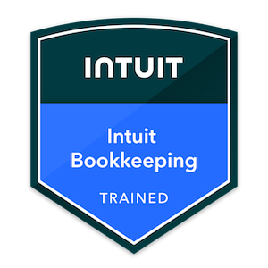 Intuit Bookkeeping badge with training certification
