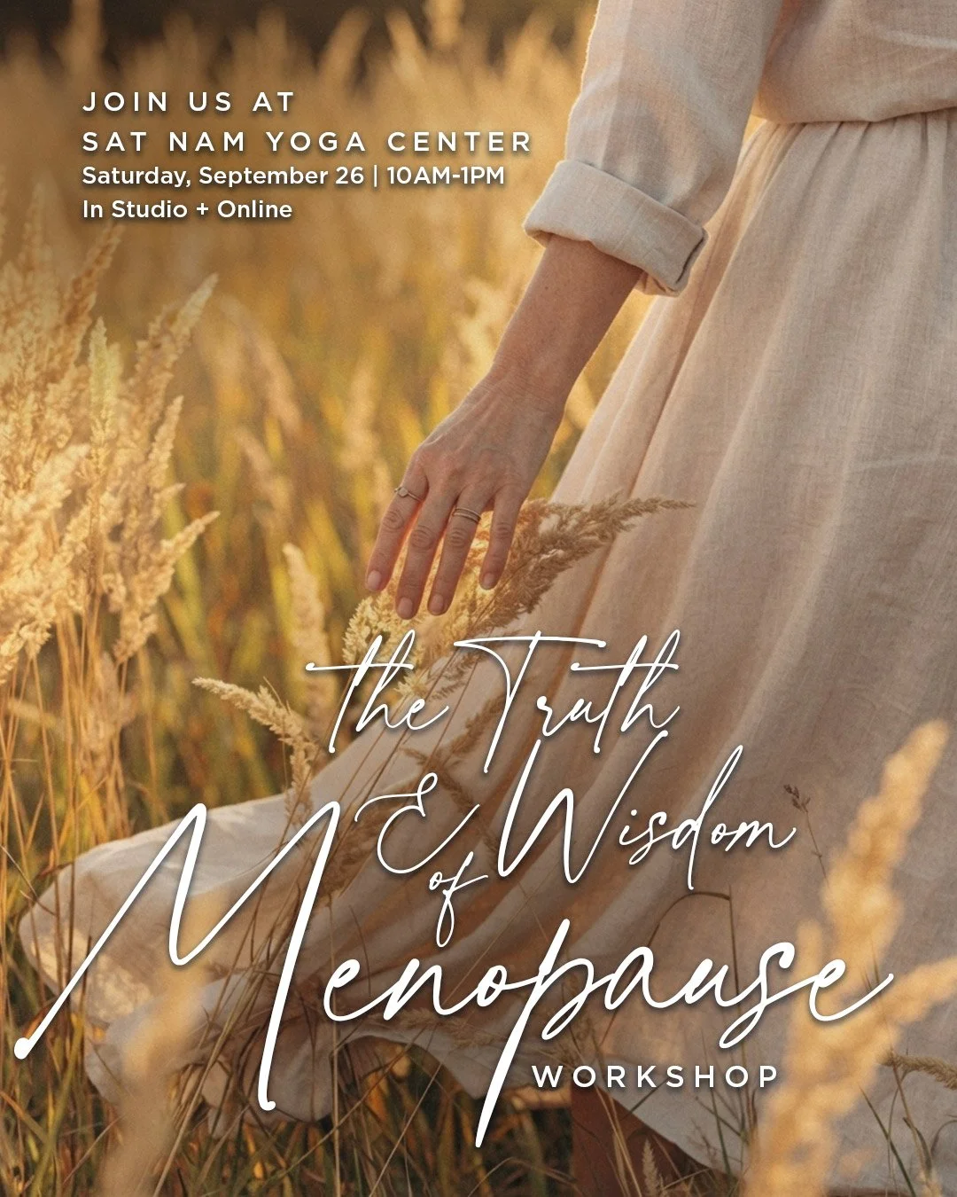The Truth &amp; Wisdom of Menopause

Mastery Begins: A Workshop for the Menopause Journey

What if menopause could be a time of deeper understanding, wisdom, and even joy?

Join us for an honest, soulful exploration of what menopause really is, how t
