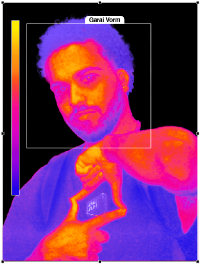 Garai Vorm, co-founder of Beamcubed, in a thermal portrait