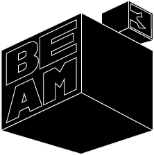 Beamcubed logo design exploration, 3D cube wordmark