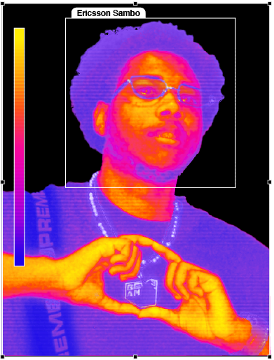 Ericsson Sambo, co-founder of Beamcubed, in a thermal portrait