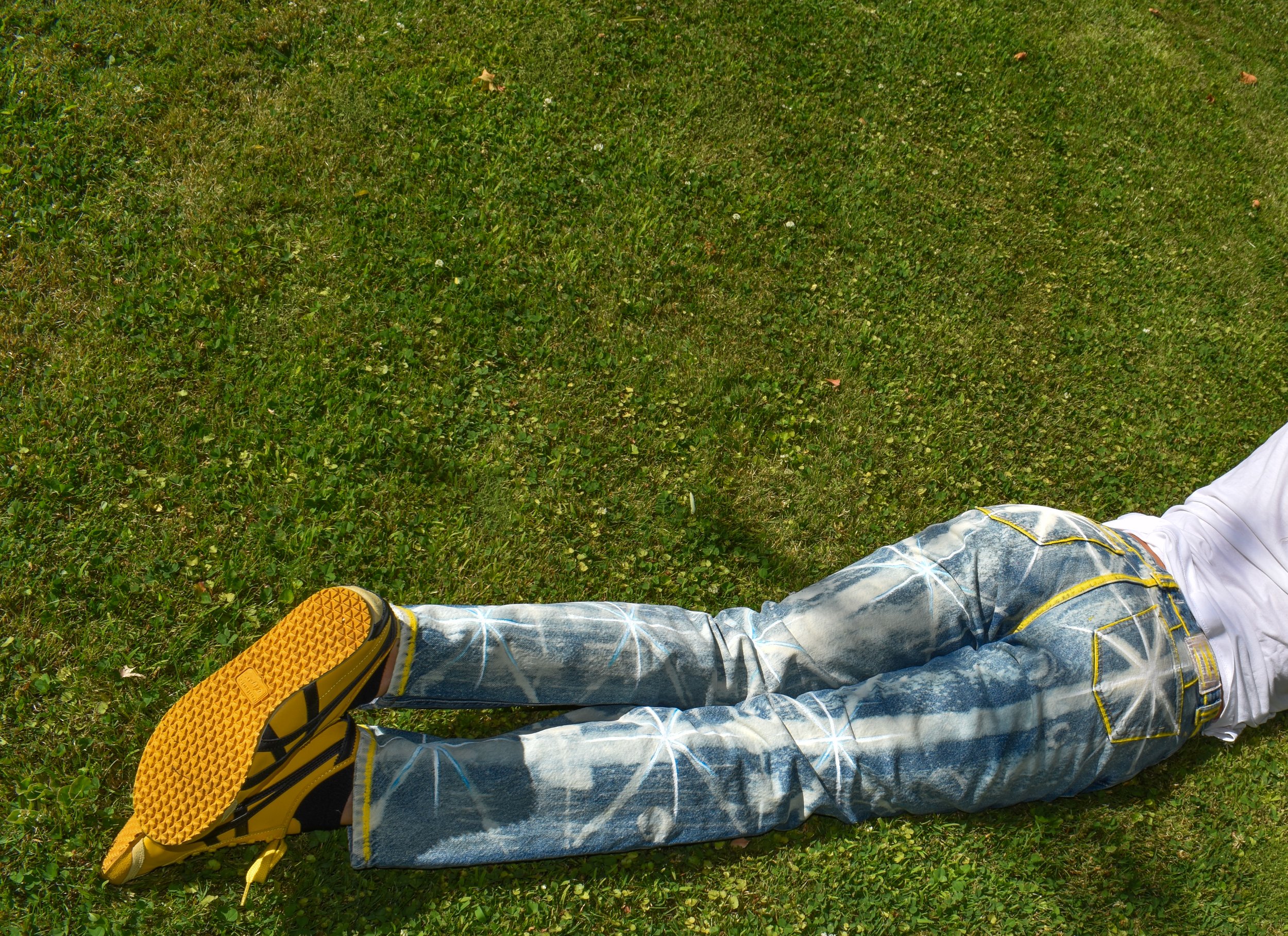 Hand-Painted Skinny Jeans