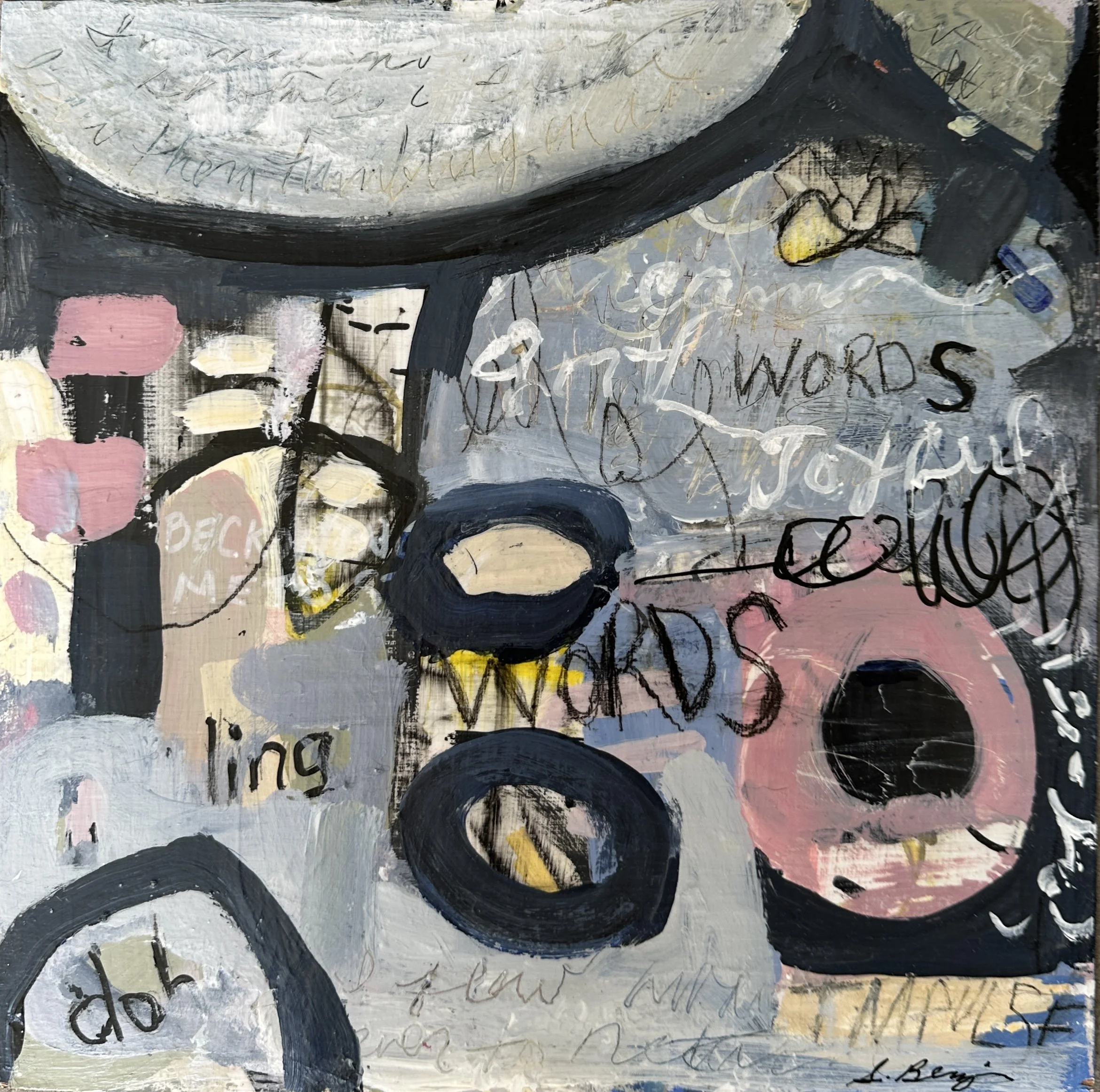 Painted Poetry 1 | 12x12 | Wood Panel