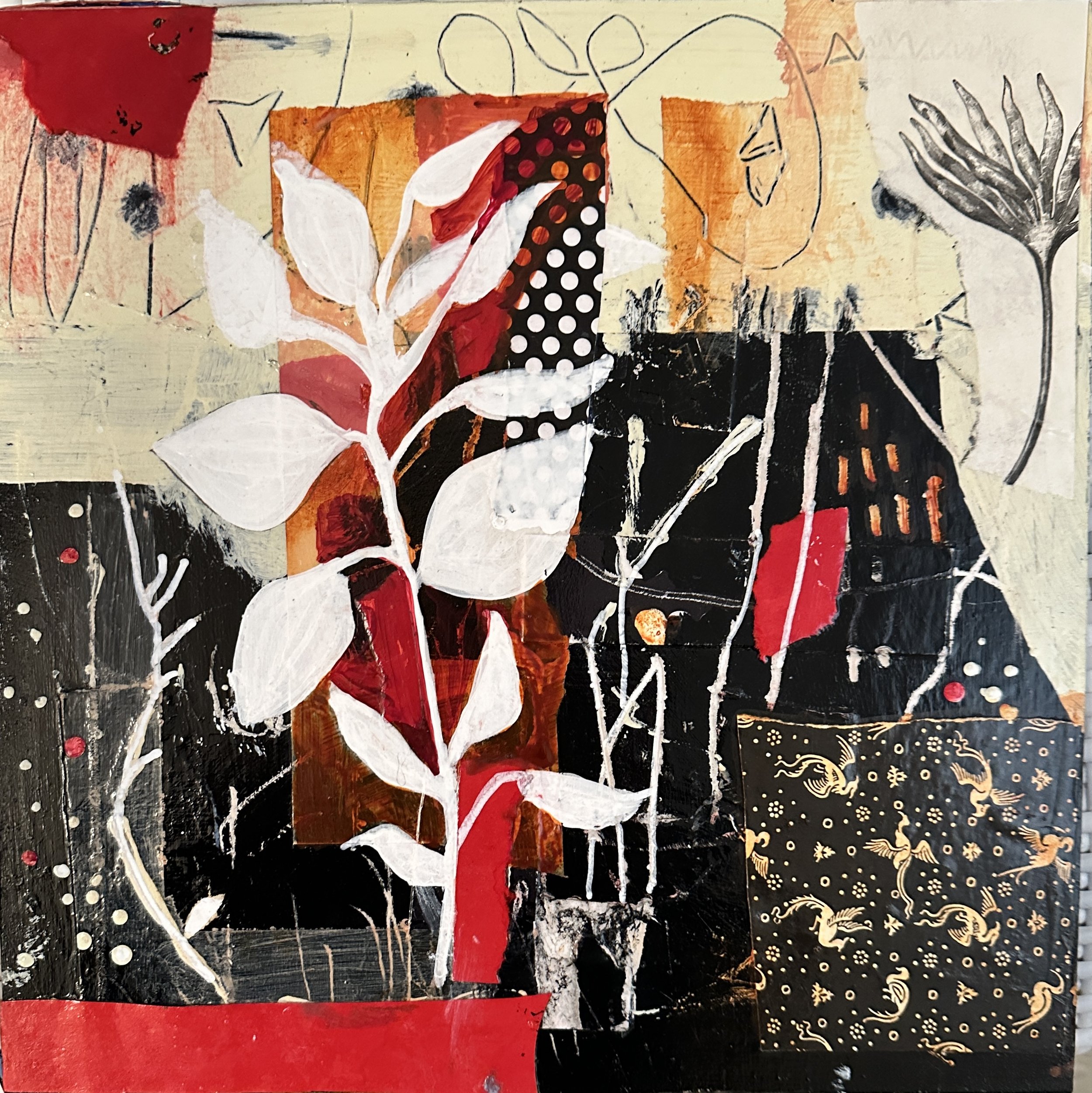 Flora 3 | 12x12 | Wood Panel