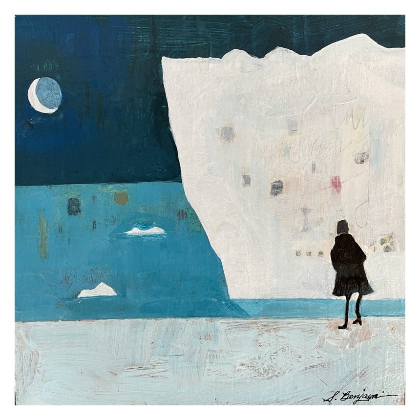The Last Iceberg | 12x12 | Wood Panel