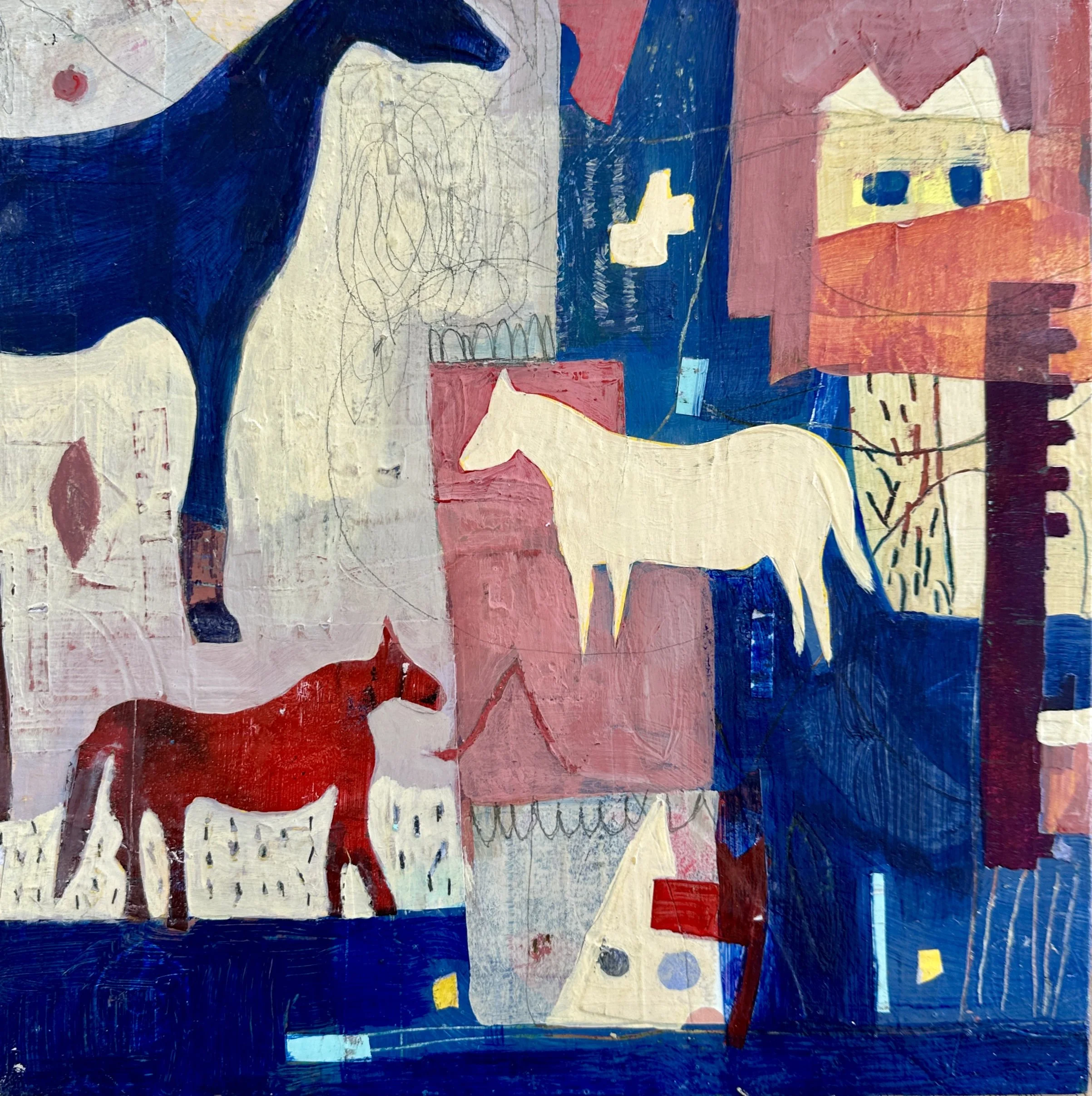 Neigh-bors | 12x12 | Wood Panel