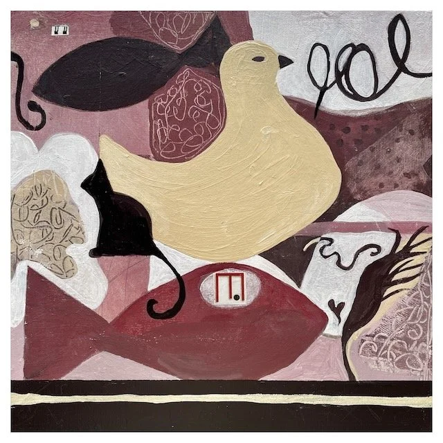 French Hen | 12x12 | Wood Panel