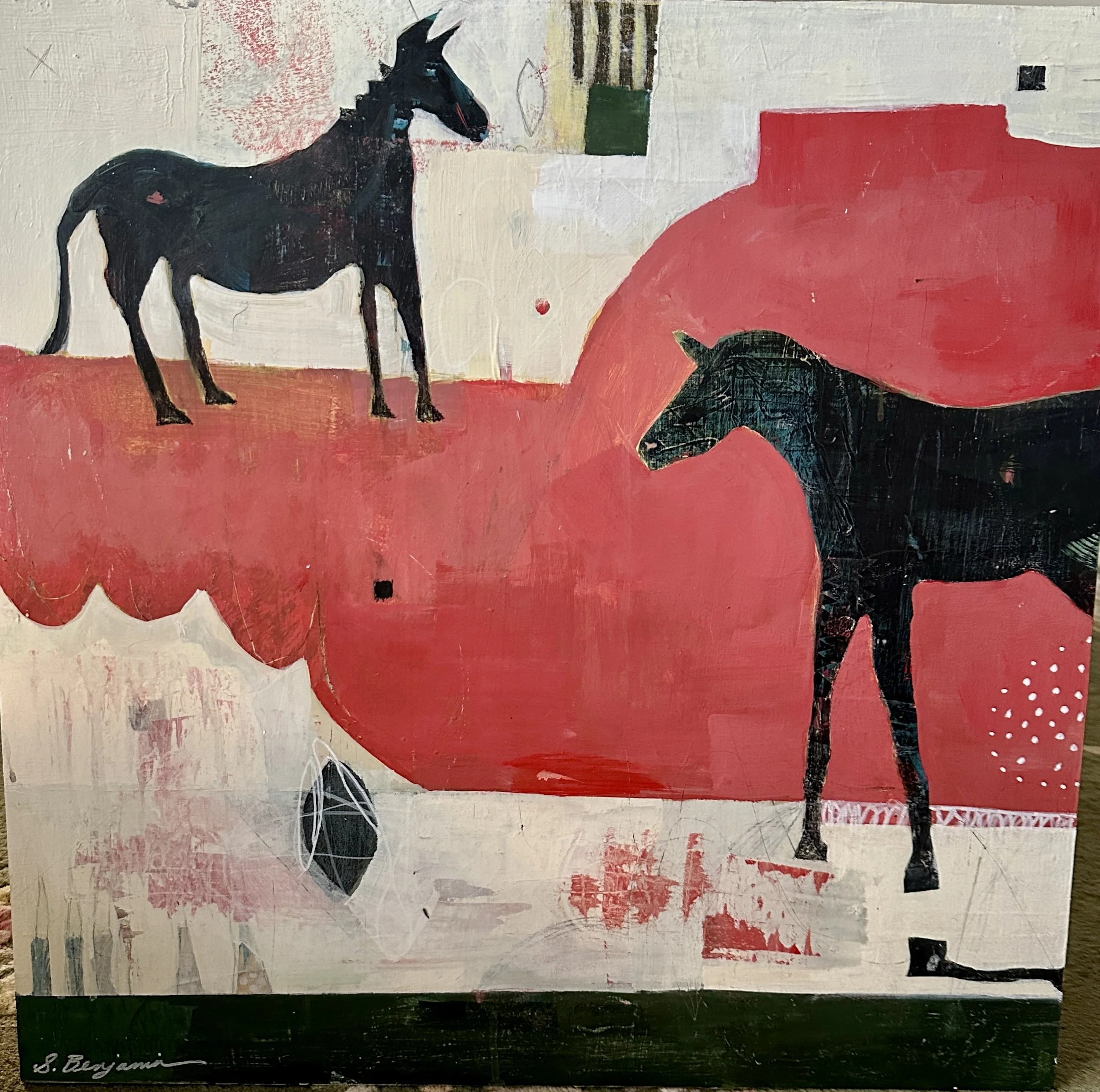 Neigh-Neigh | 24x24 | Cradled Wood Panel