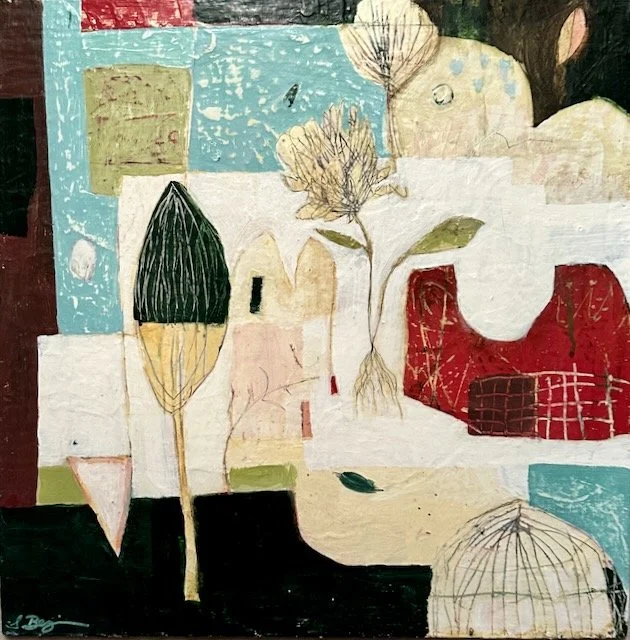 In the Farmyard | 18x18 | Wood Panel