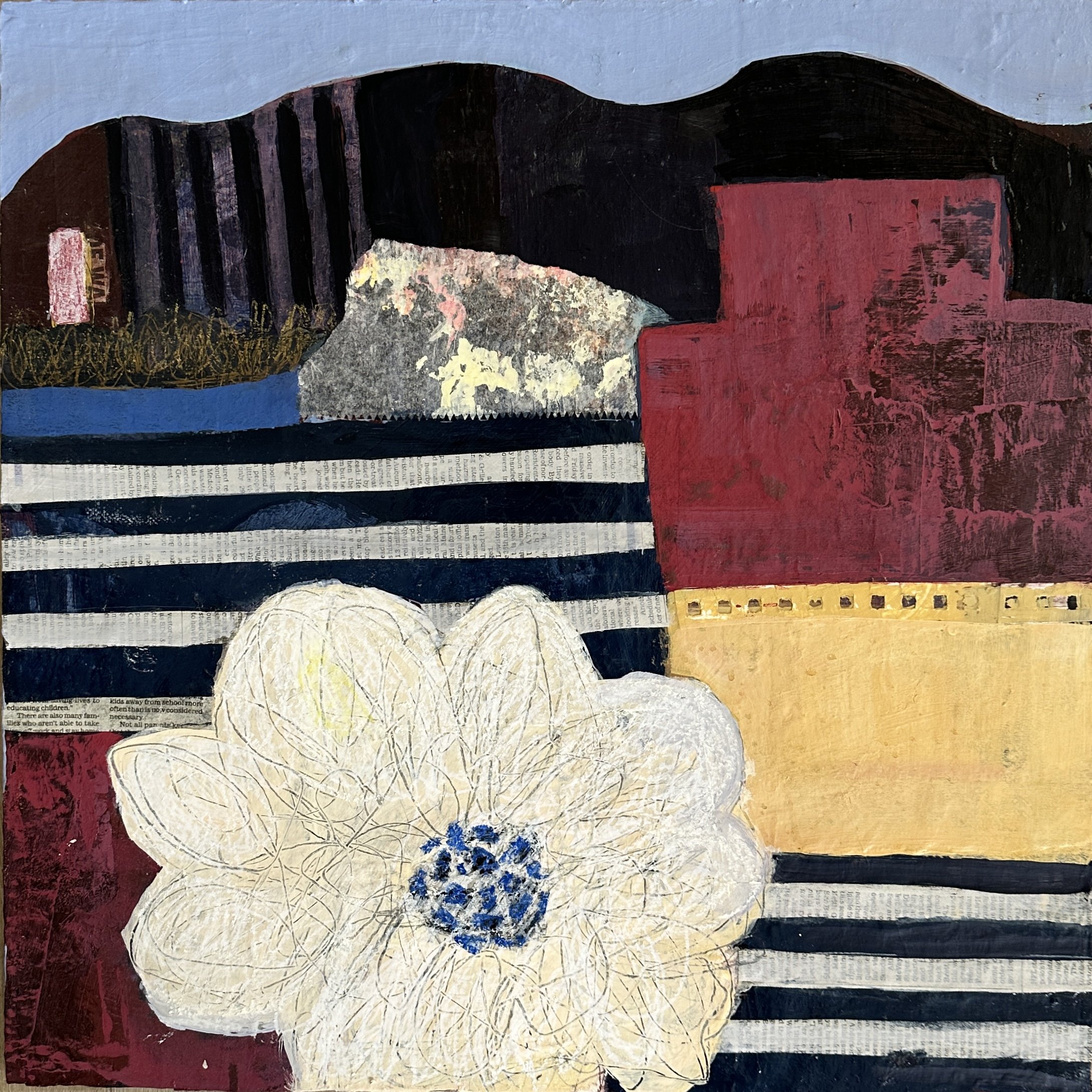 Desert Bloom | 18x18 | Wood Panel