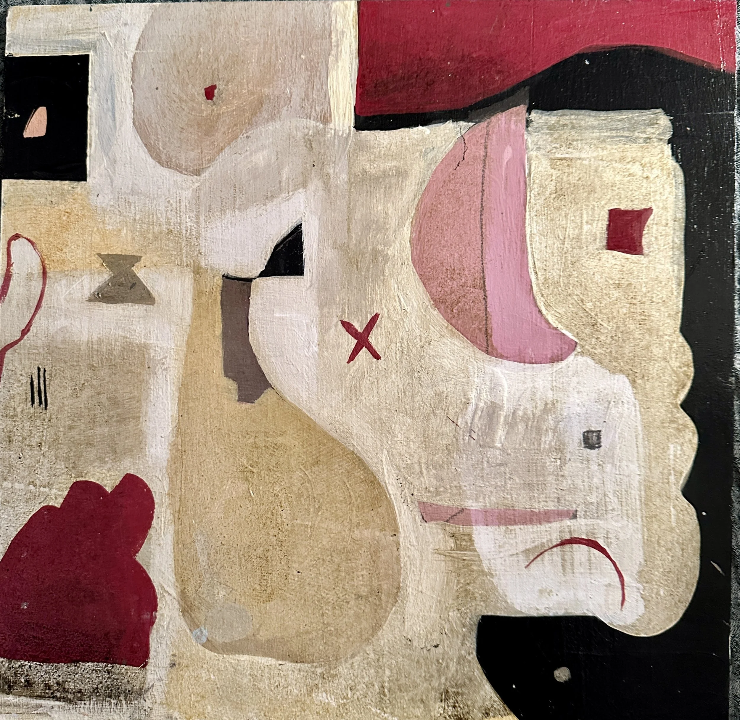 Pink Moon | 12x12 | Wood Panel