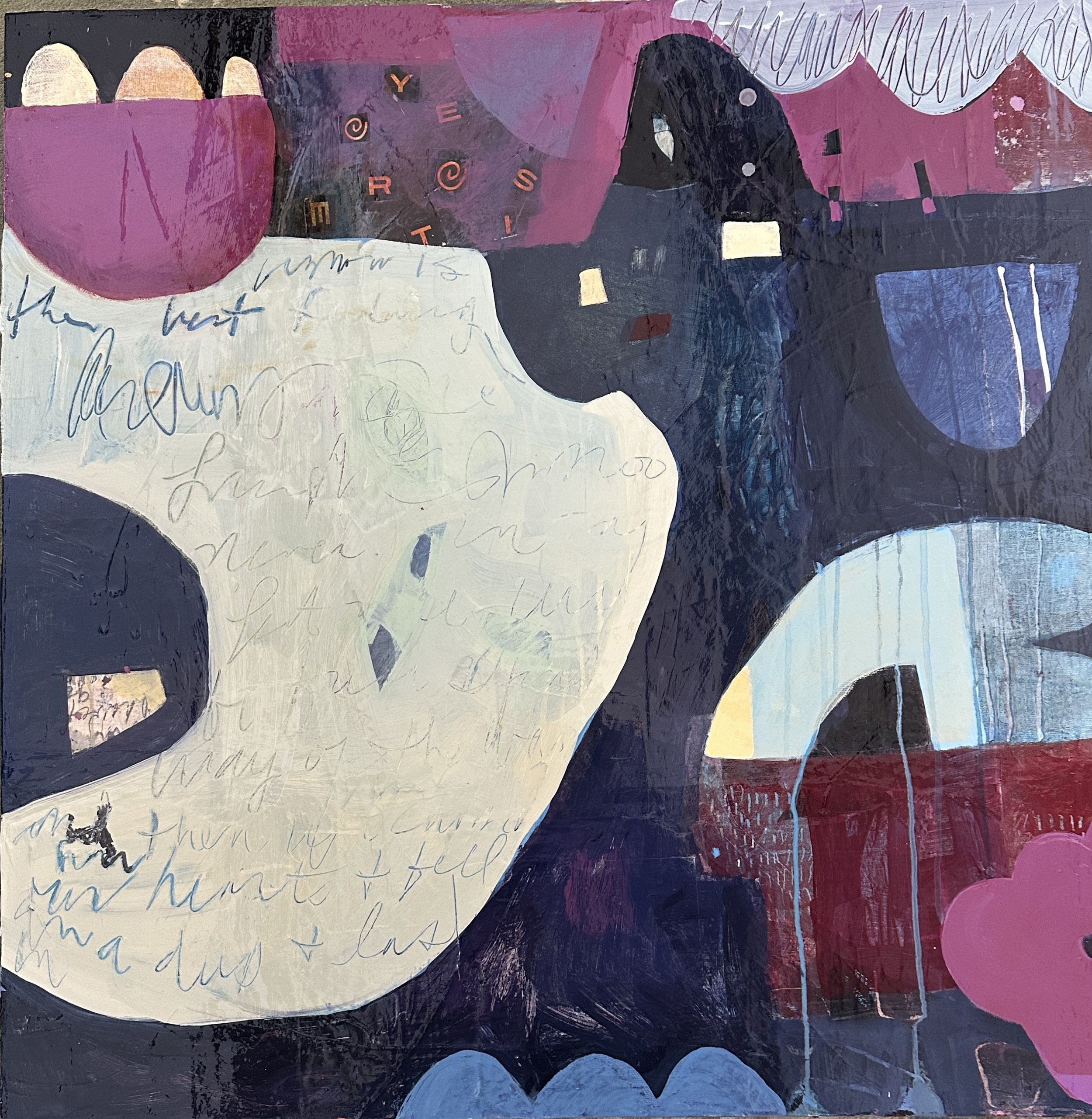 Darkness Fell & So Did the Moon | 36x36 | Canvas