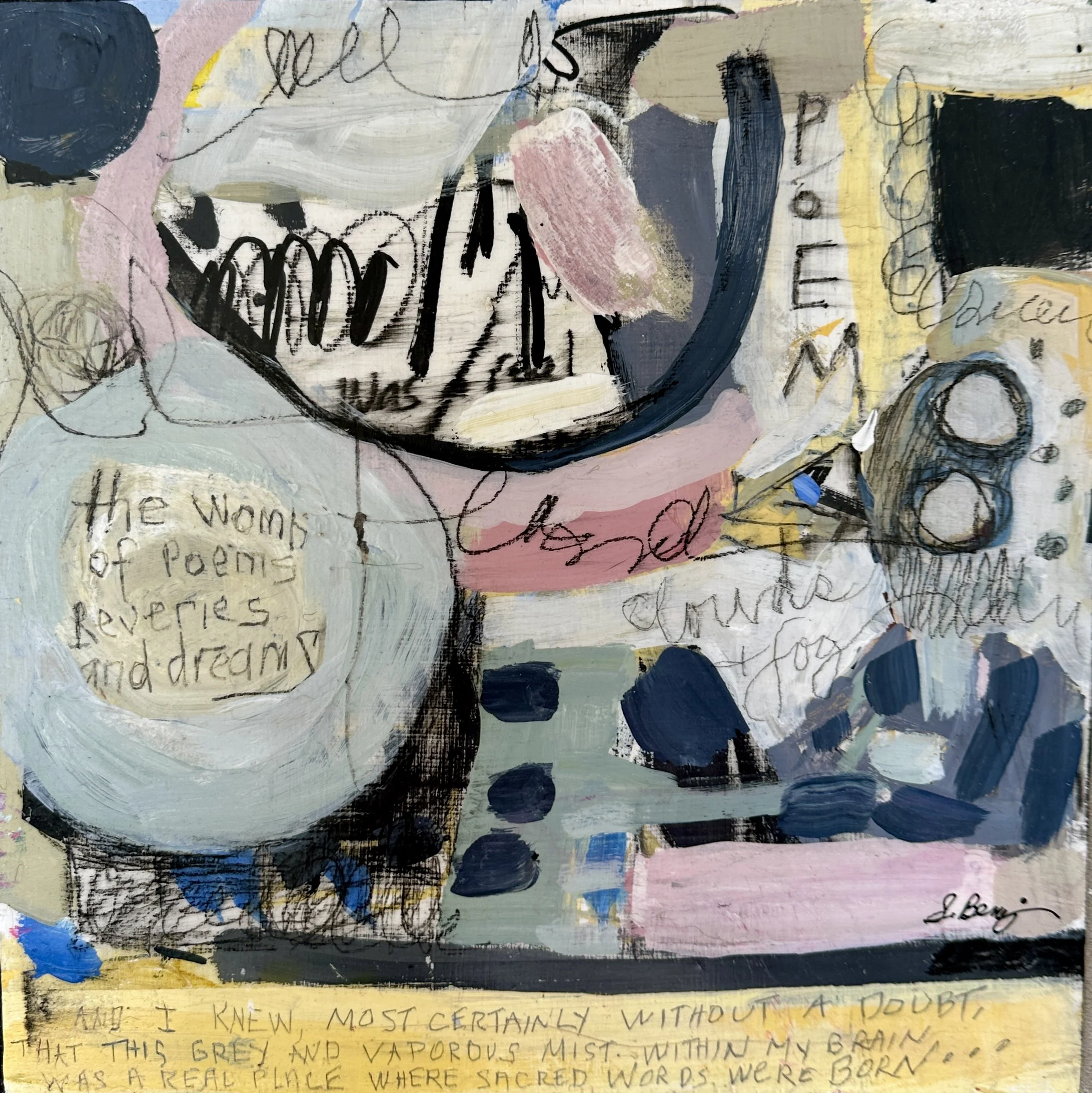 Painted Poetry 2 | 12x12 | Wood Panel