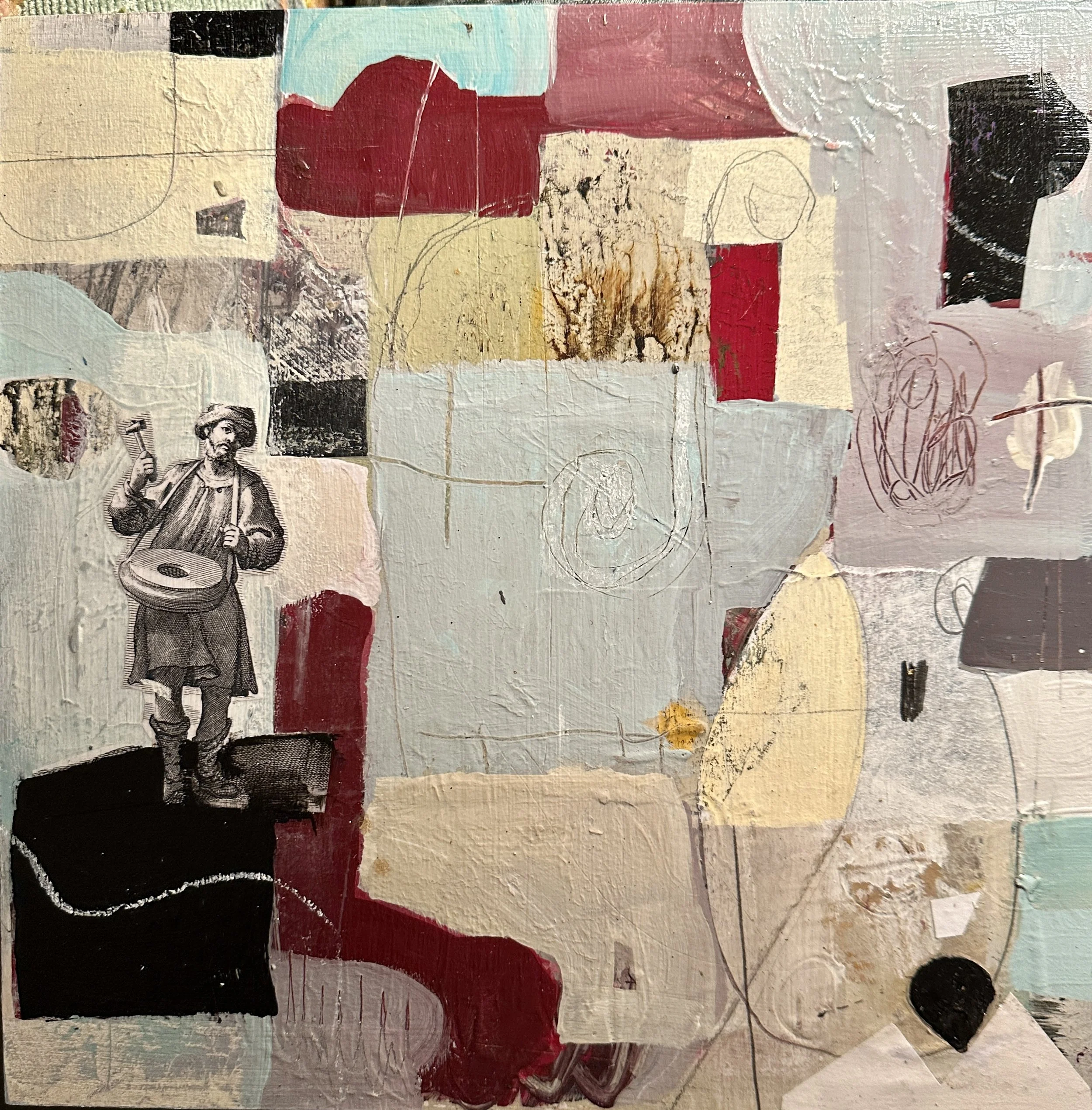 Village Minstrel | 12x12 | Wood Panel
