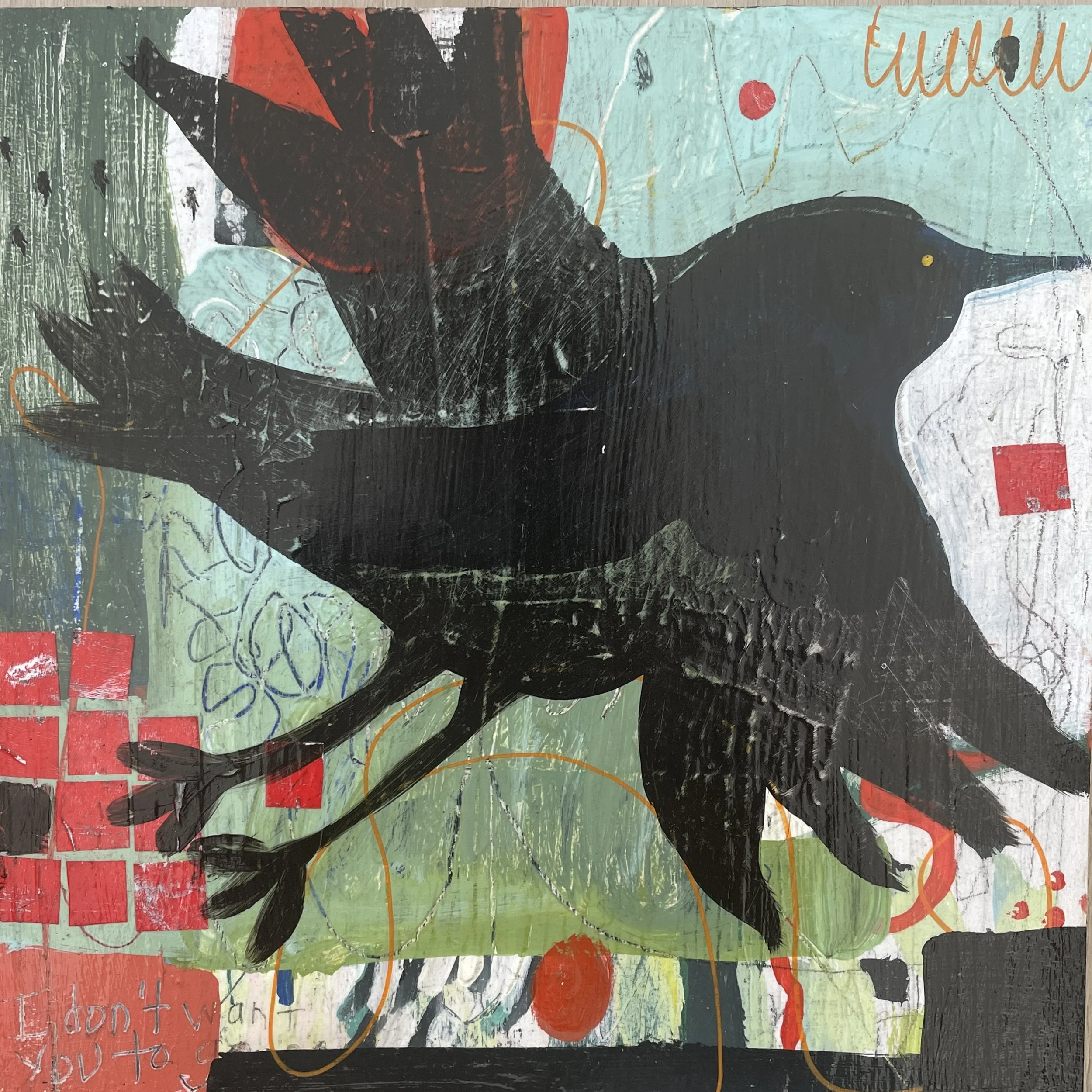 Blackbird | 12x12 | Wood Panel