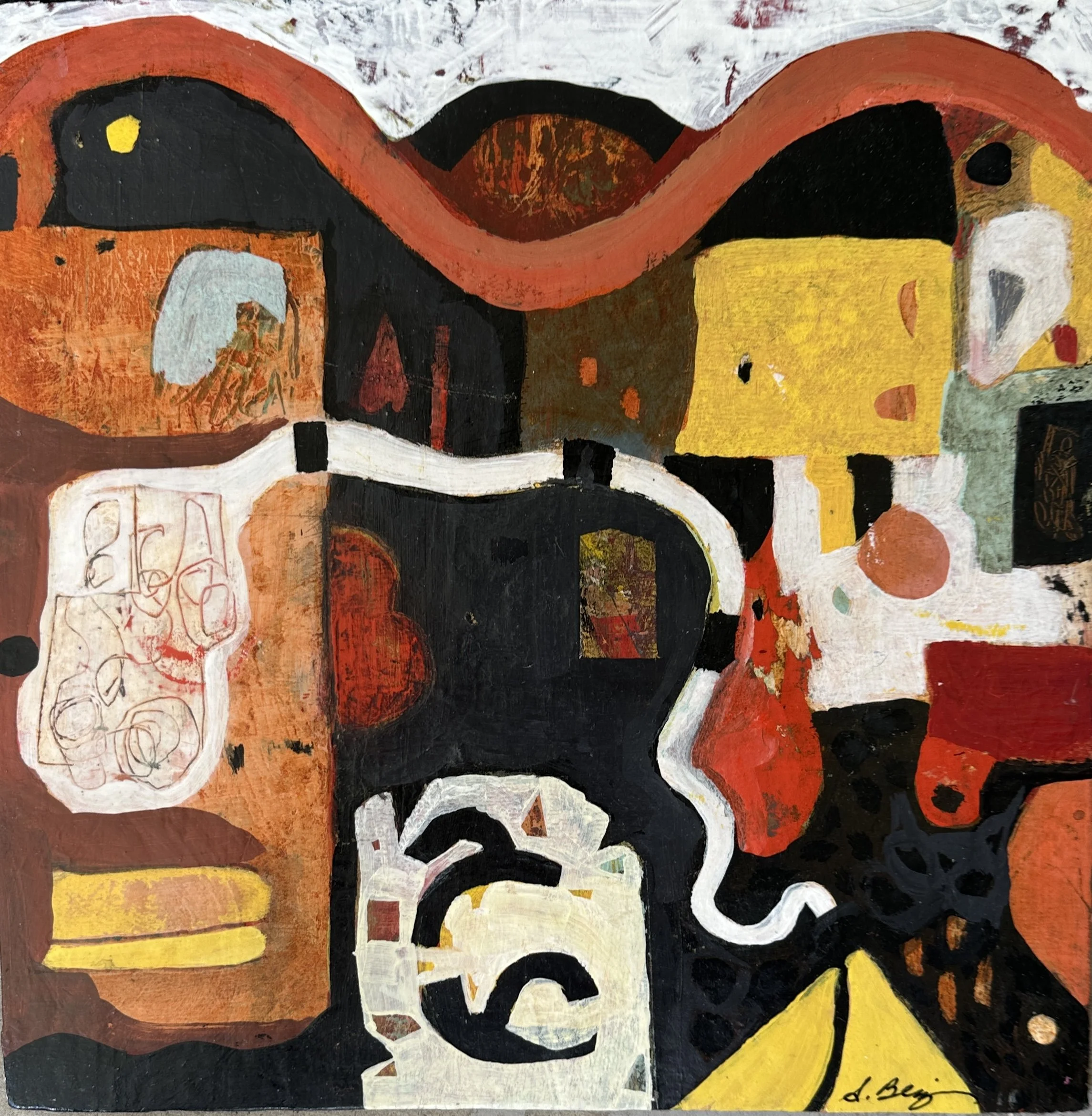 Dinner in Chinatown | 12x12 | Wood Panel