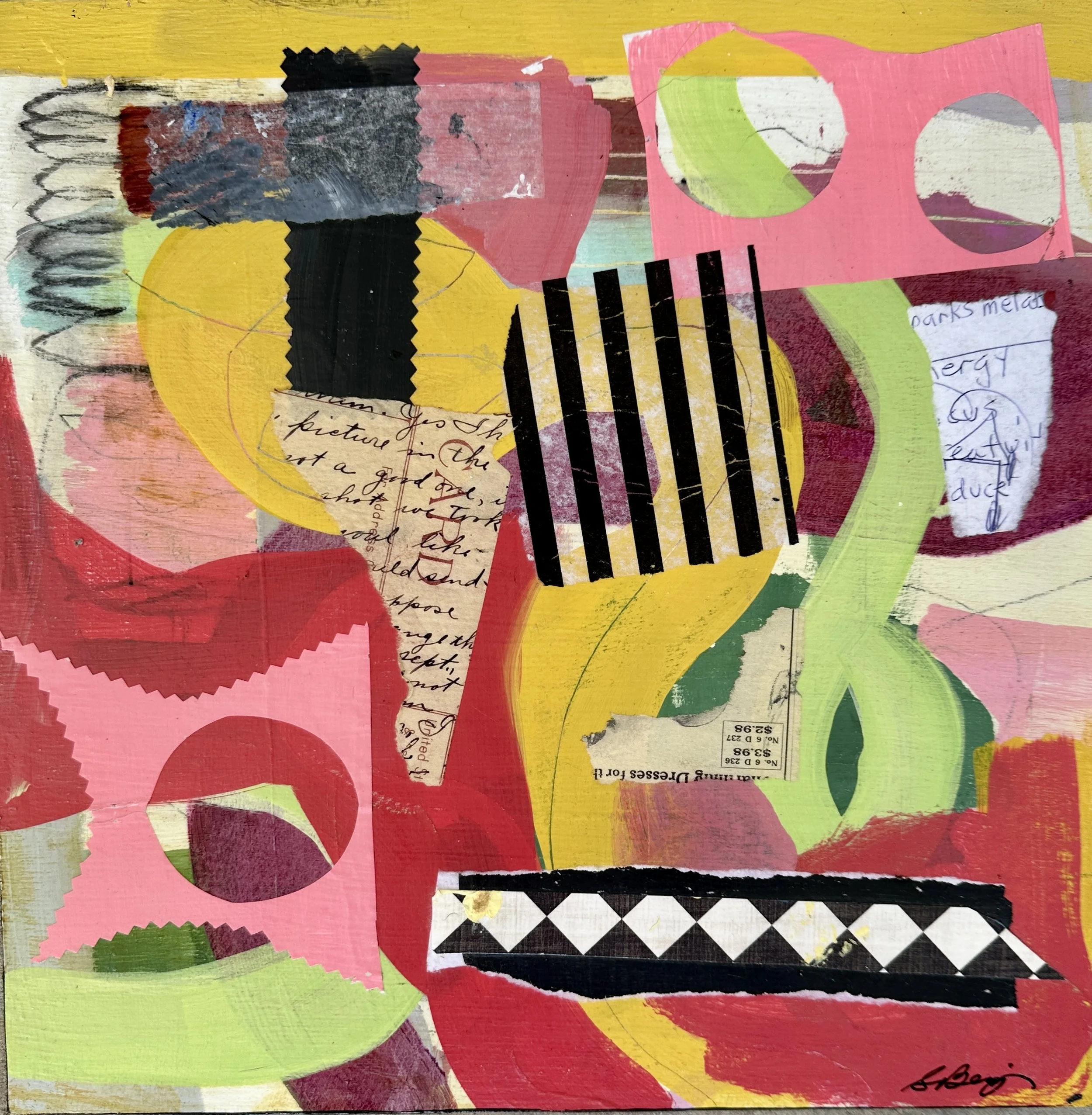 Summer Collage 3 | 12x12 | Cradled Wood Panel
