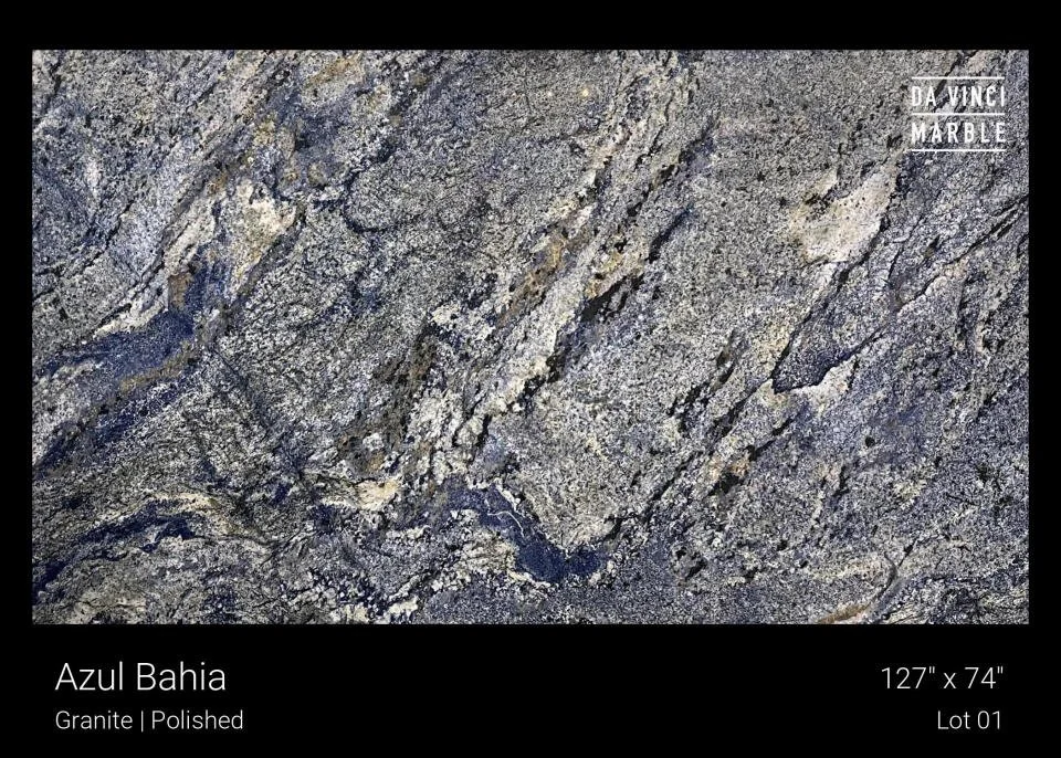 Azul Bahia granite slab from Da Vinci Marble