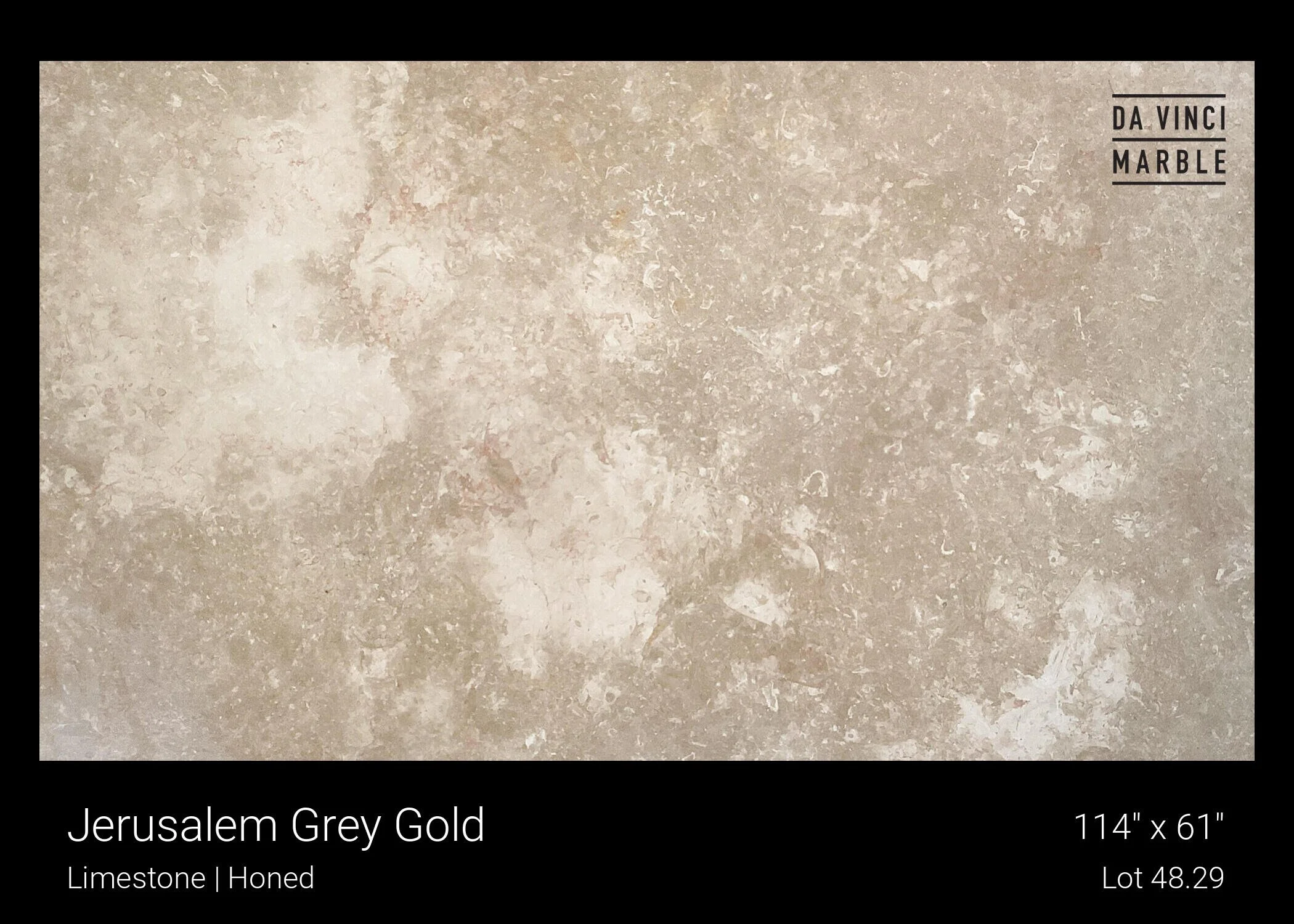 Jerusalem Grey Gold limestone slab from Da Vinci Marble