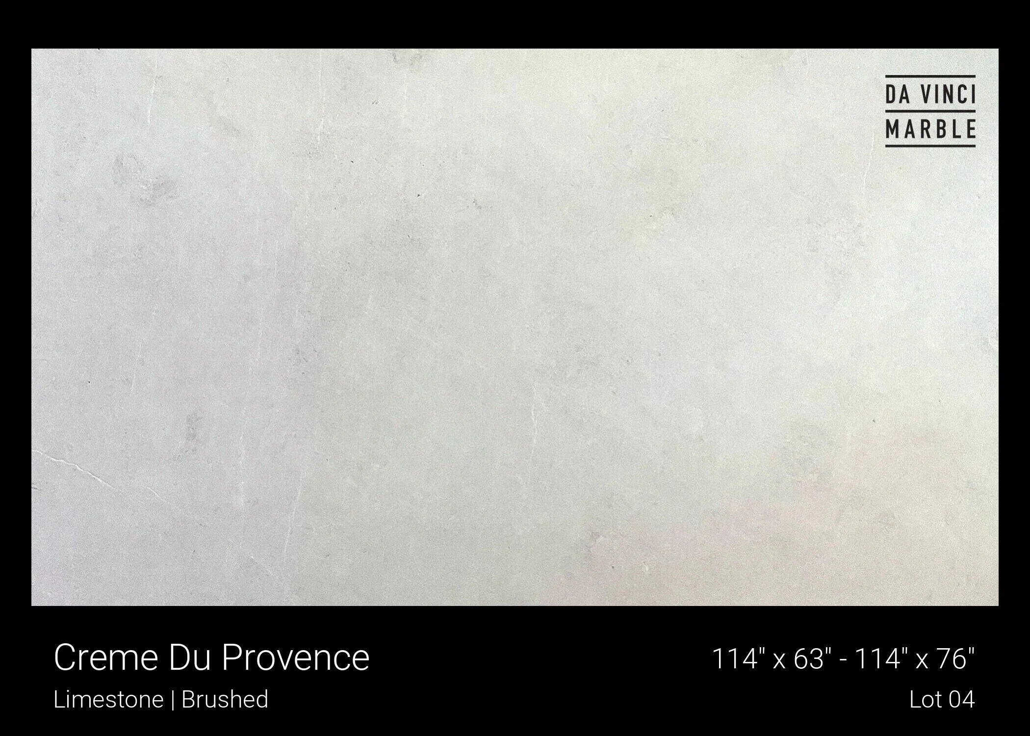 Creme Du Provence limestone slab from Da Vinci Marble
