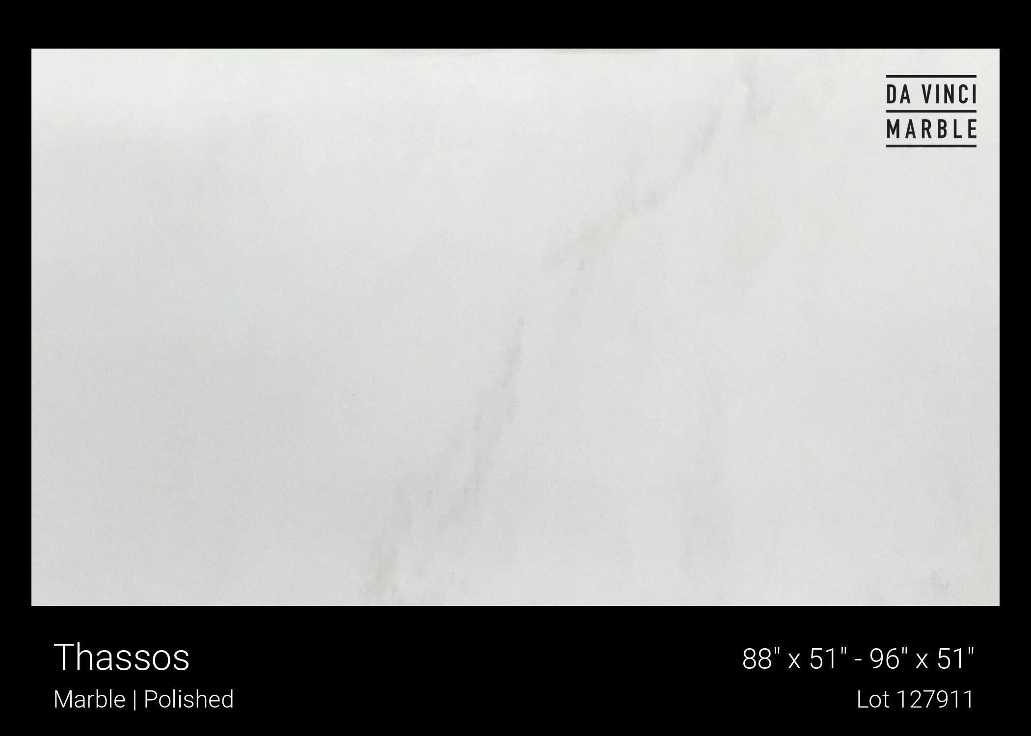 Thassos marble slab from Da Vinci Marble