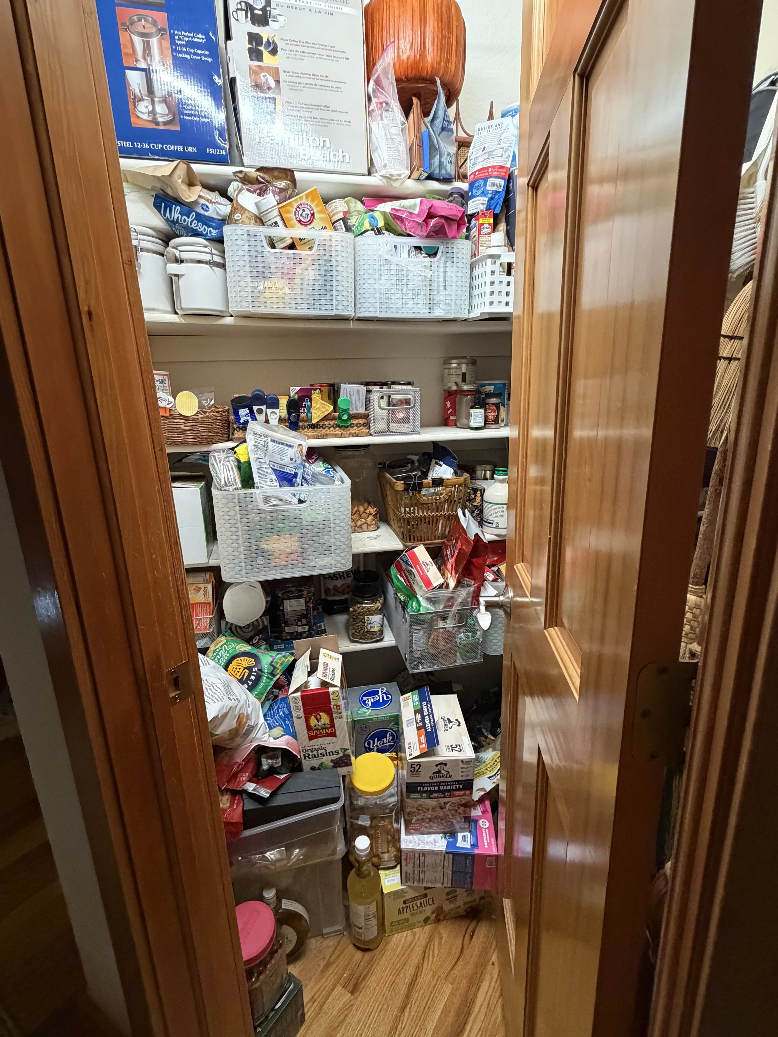 BEFORE…Forget finding that snack you're hankering for, client couldn't even get into the space.