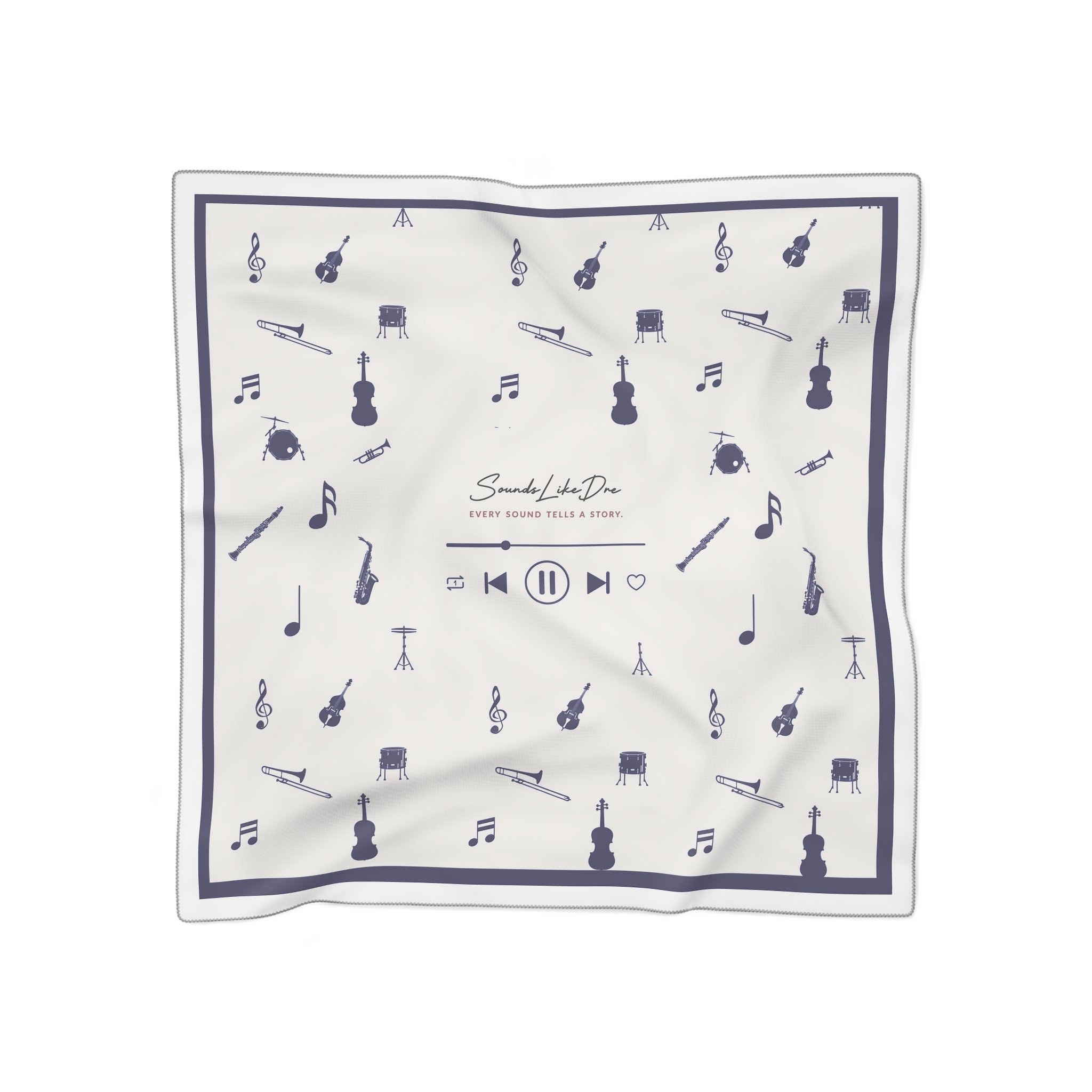 Sounds Like Dre Music Scarf- Navy