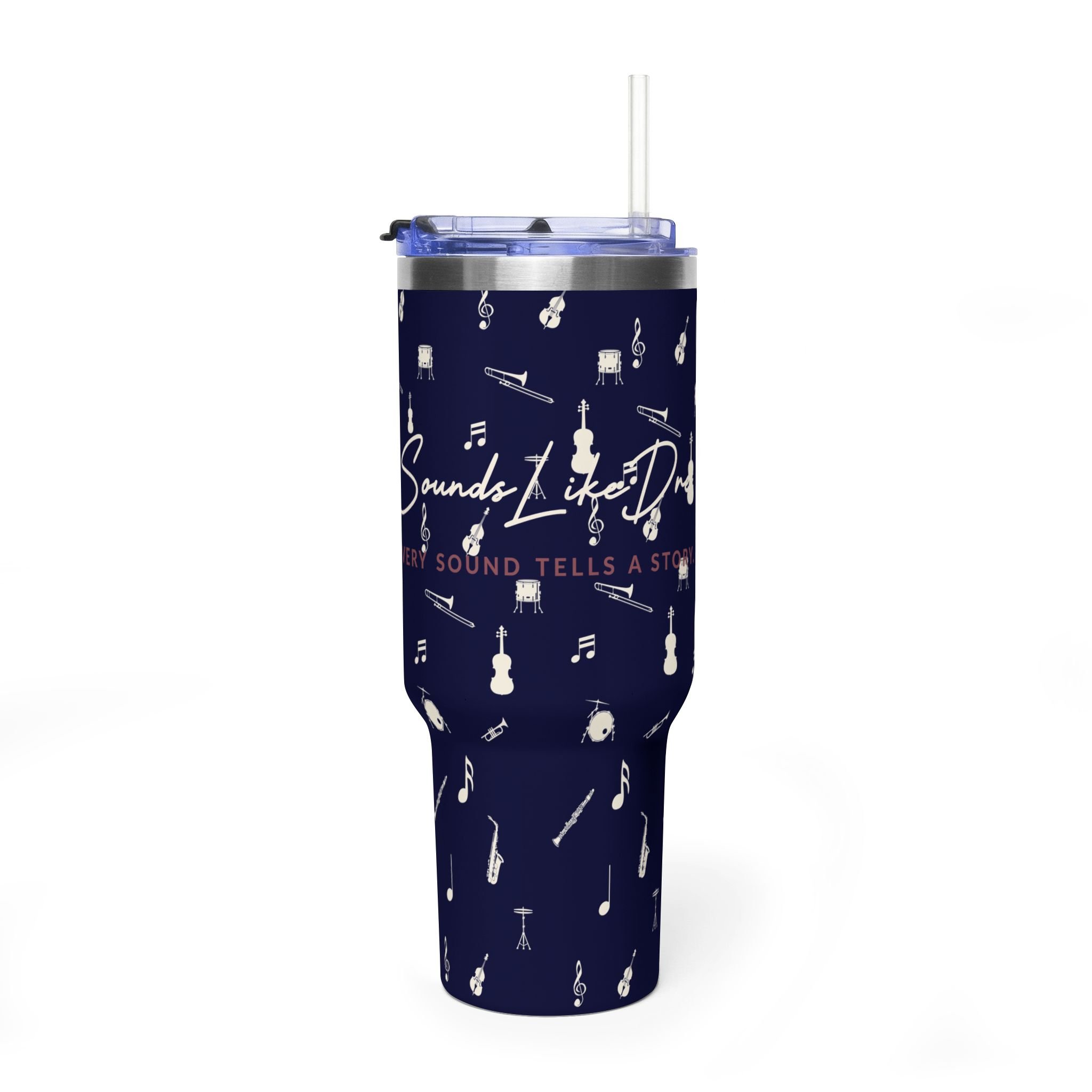 40oz Music-Themed Vacuum Tumbler — “Sounds Like Dre” Insulated Travel Mug