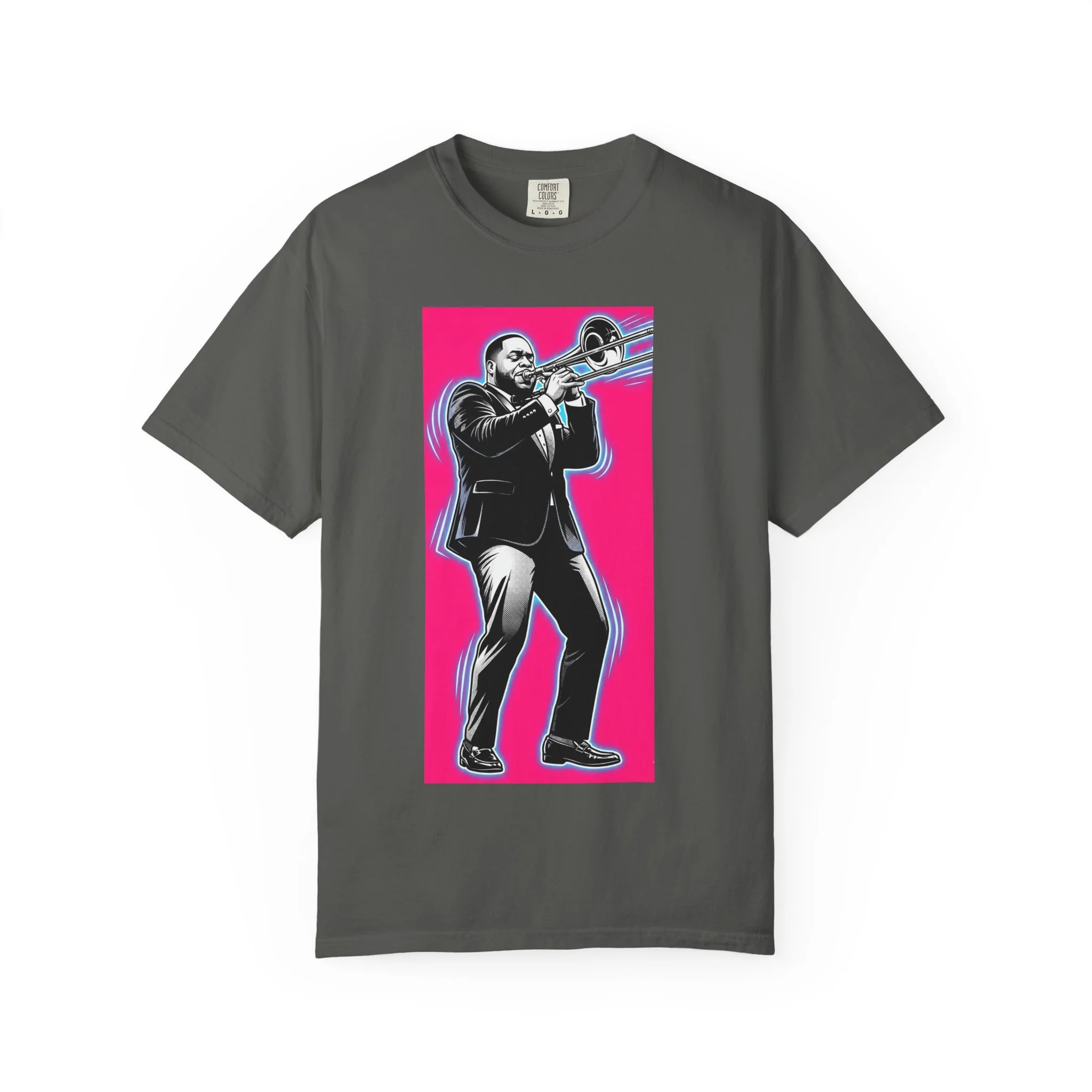 Trombone Player Graphic T-Shirt — Jazz Musician Tee