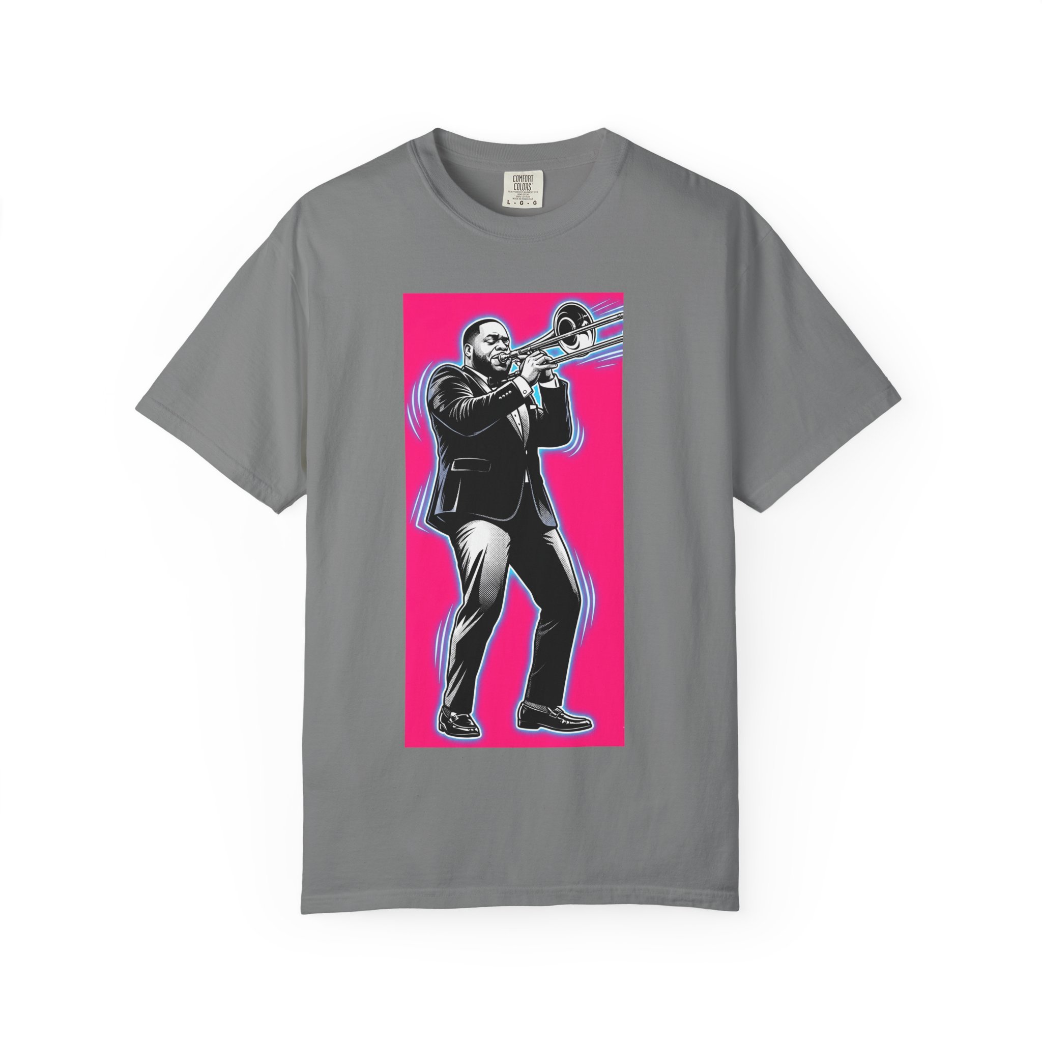 Trombone Player Graphic T-Shirt — Jazz Musician Tee