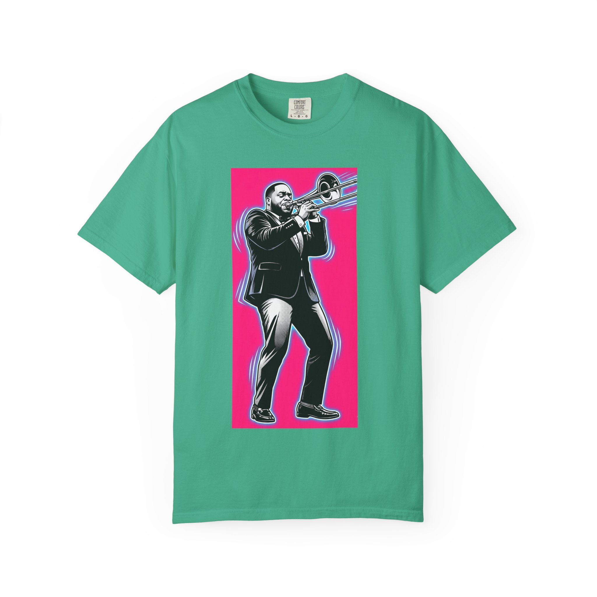 Trombone Player Graphic T-Shirt — Jazz Musician Tee