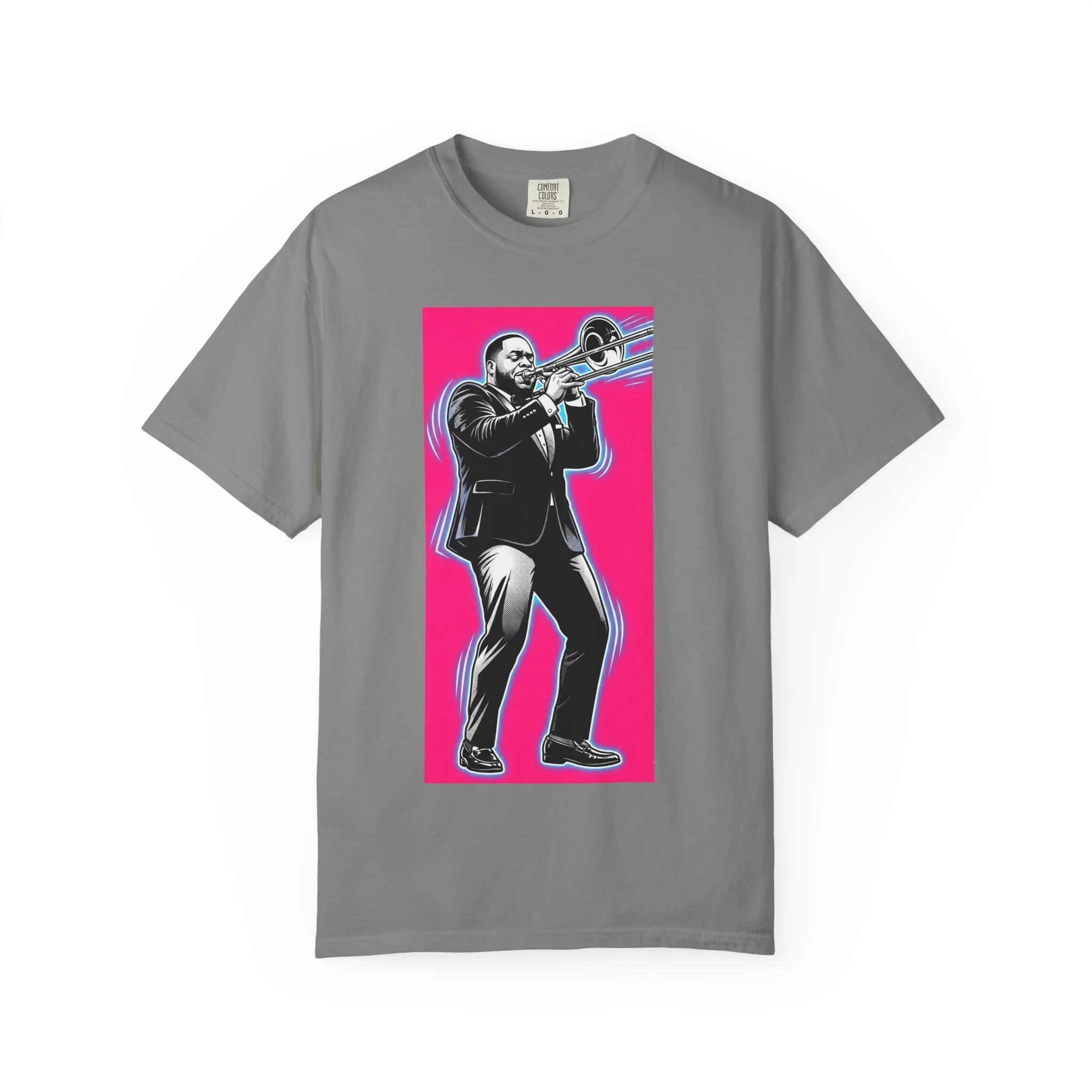 Trombone Player Graphic T-Shirt — Jazz Musician Tee
