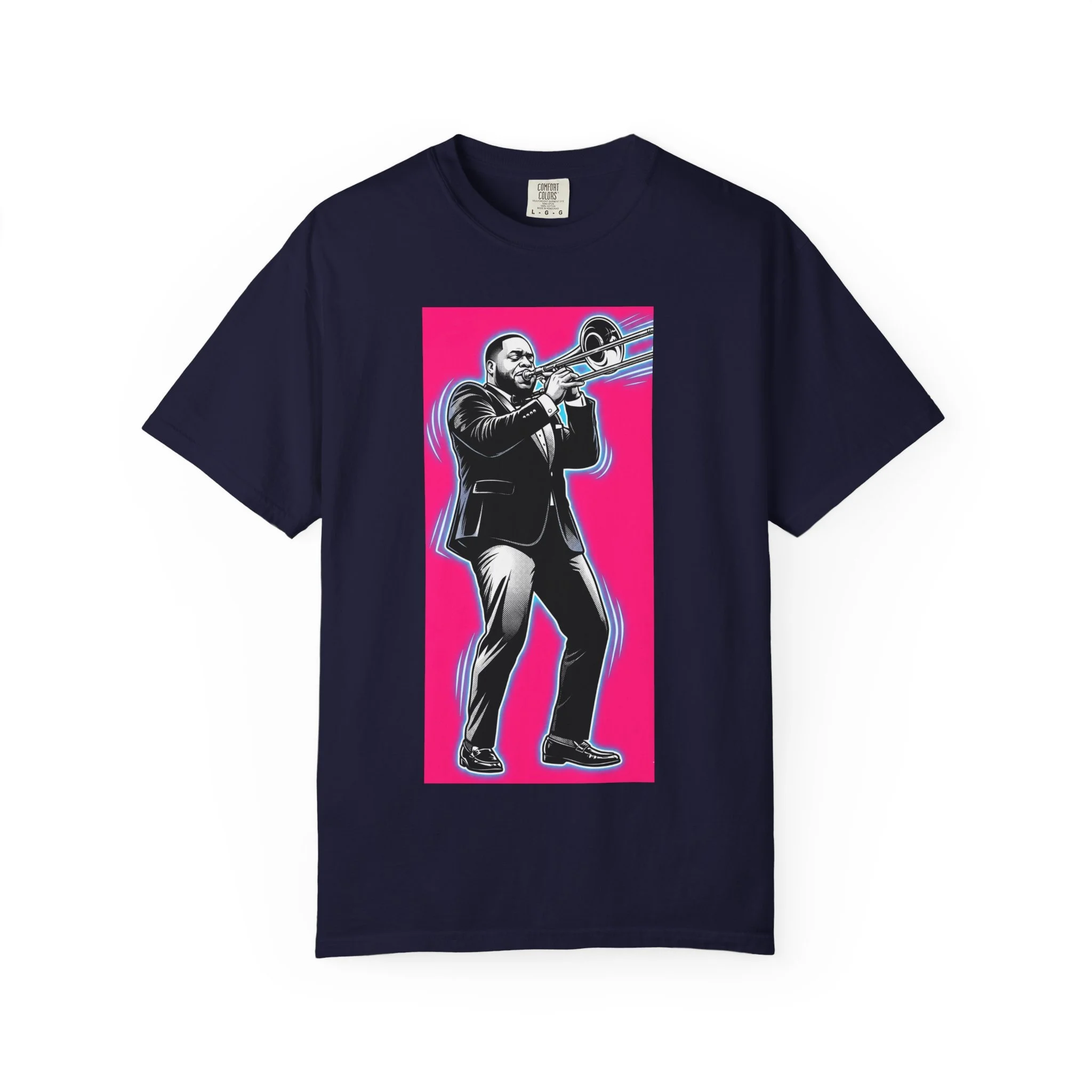 Trombone Player Graphic T-Shirt — Jazz Musician Tee