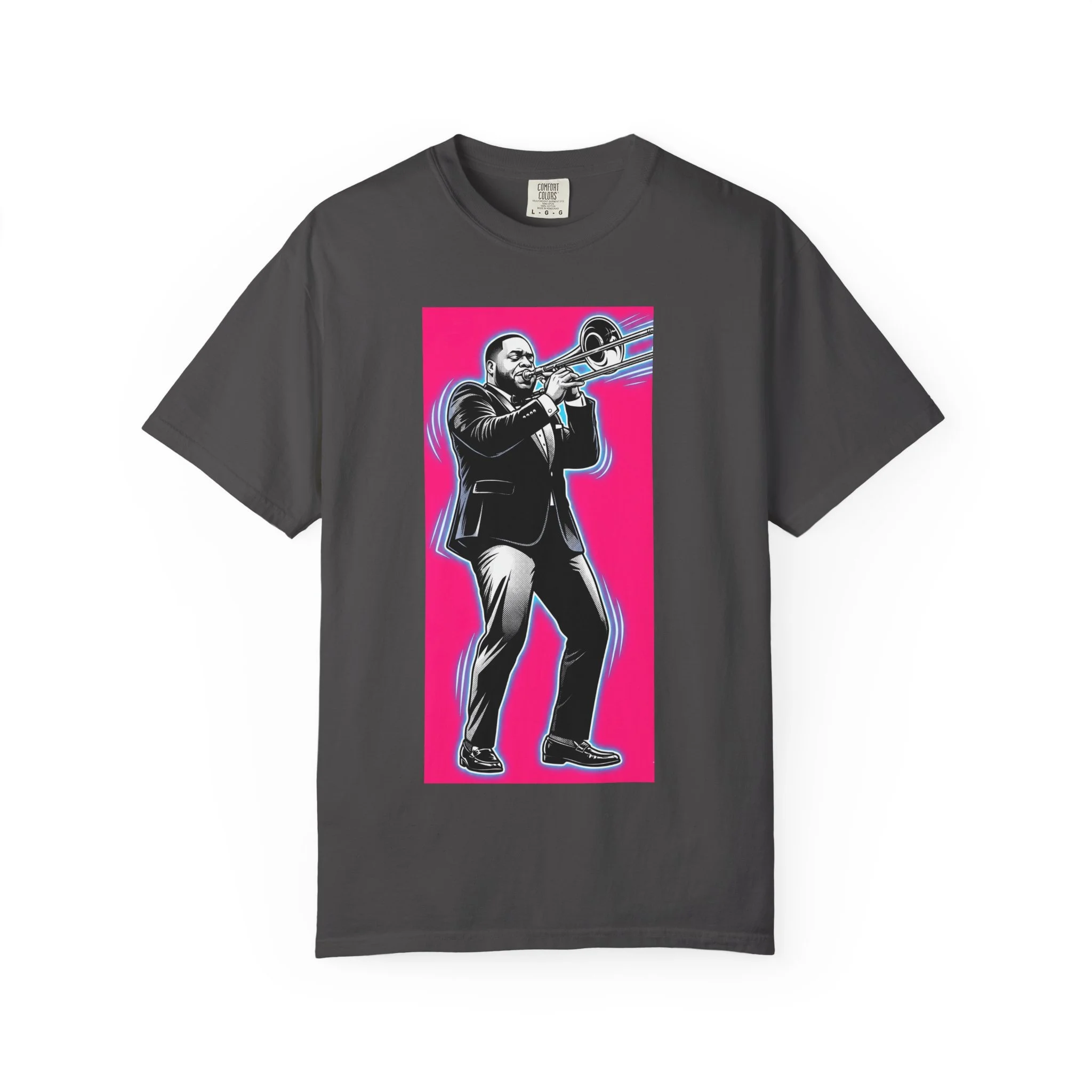 Trombone Player Graphic T-Shirt — Jazz Musician Tee