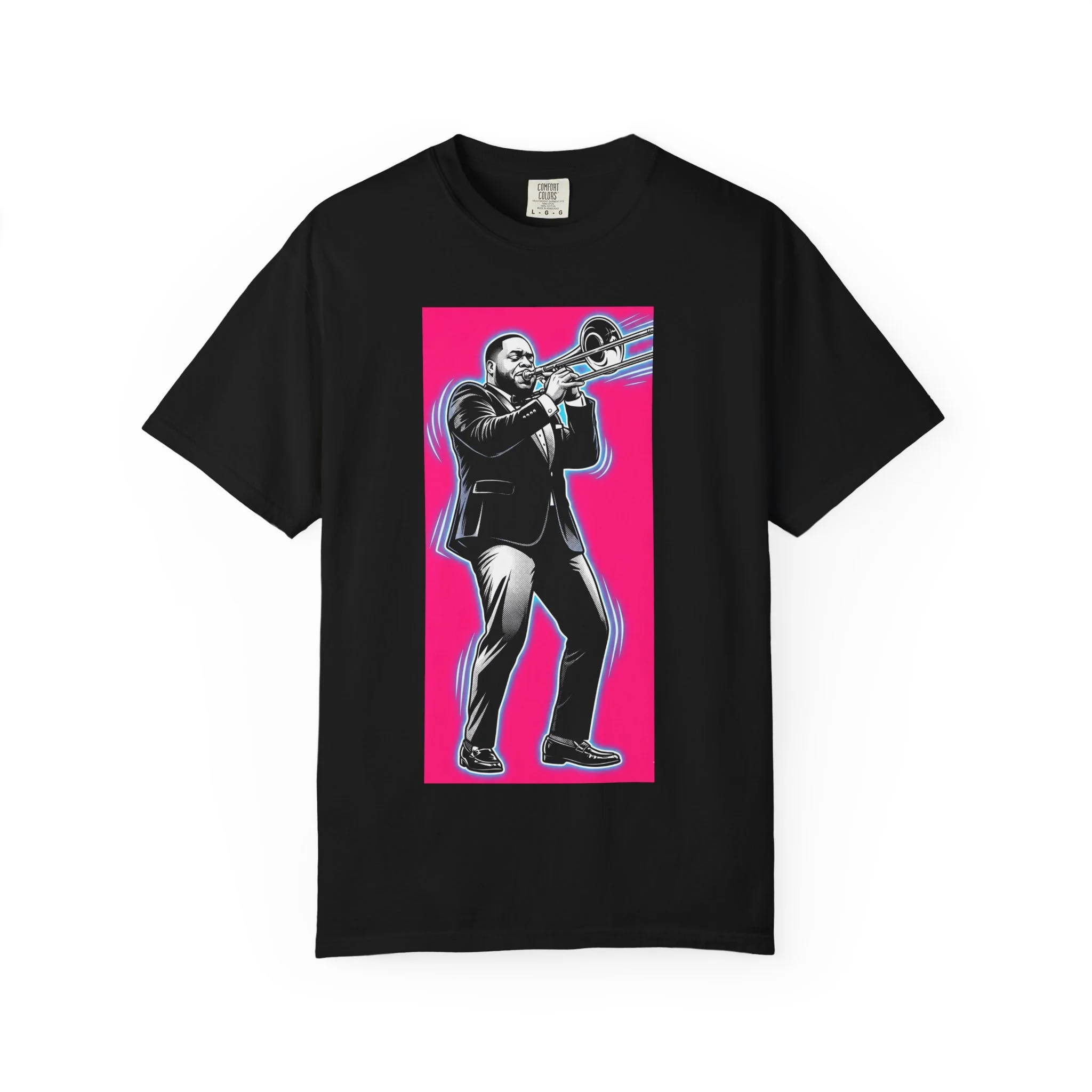 Trombone Player Graphic T-Shirt — Jazz Musician Tee