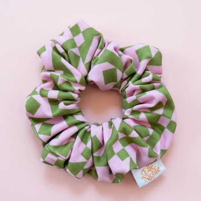 Cozy Quilt Scrunchie, Cotton/Poly Blend