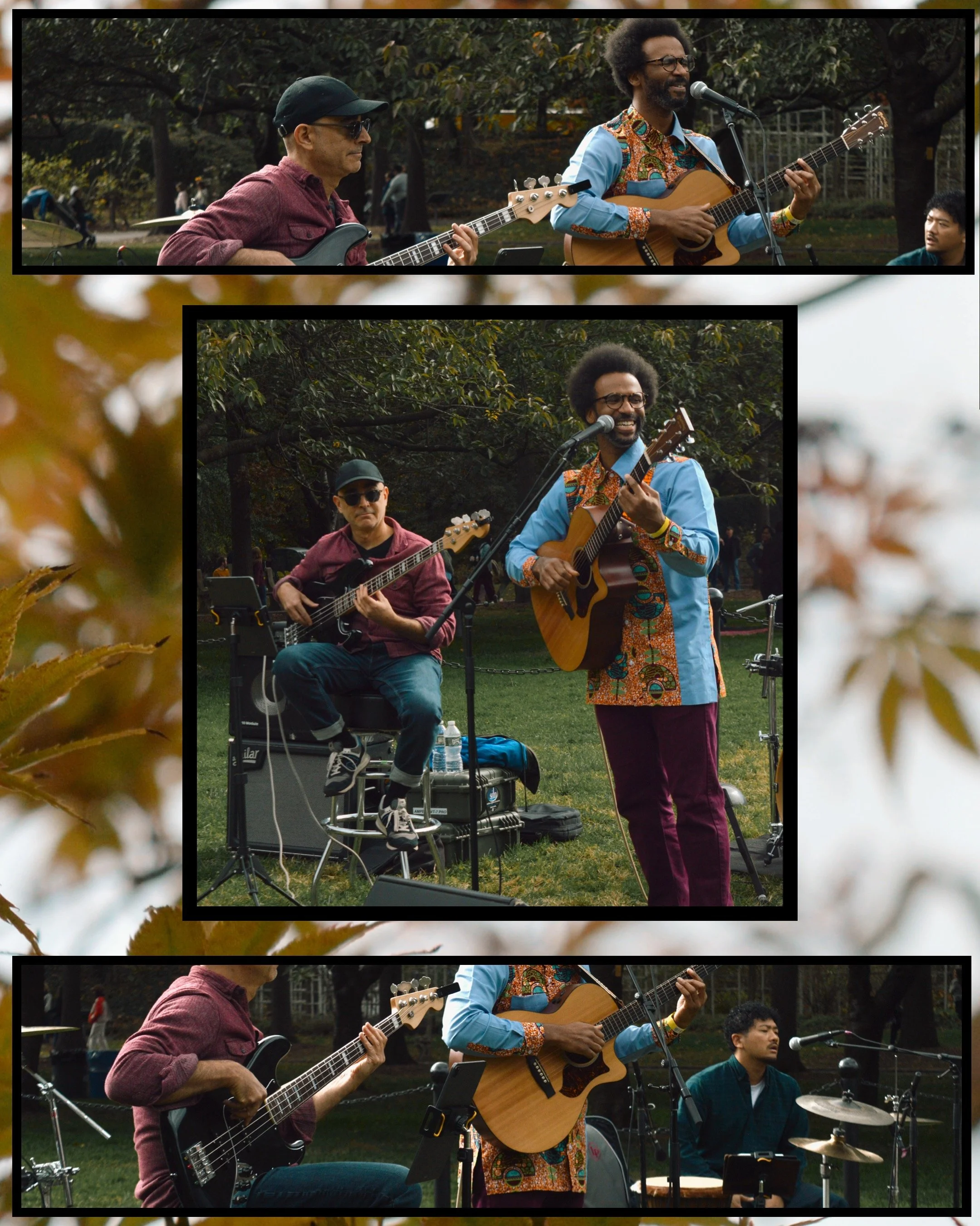 A group performing at the Brooklyn Botanic Garden Harvest Festival, Photographed and documented by Marc Andrew DeJesus a artist to tends to document events and compile them into story telling visuals for social media.