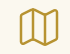 Icon of an open book or map in gold outline